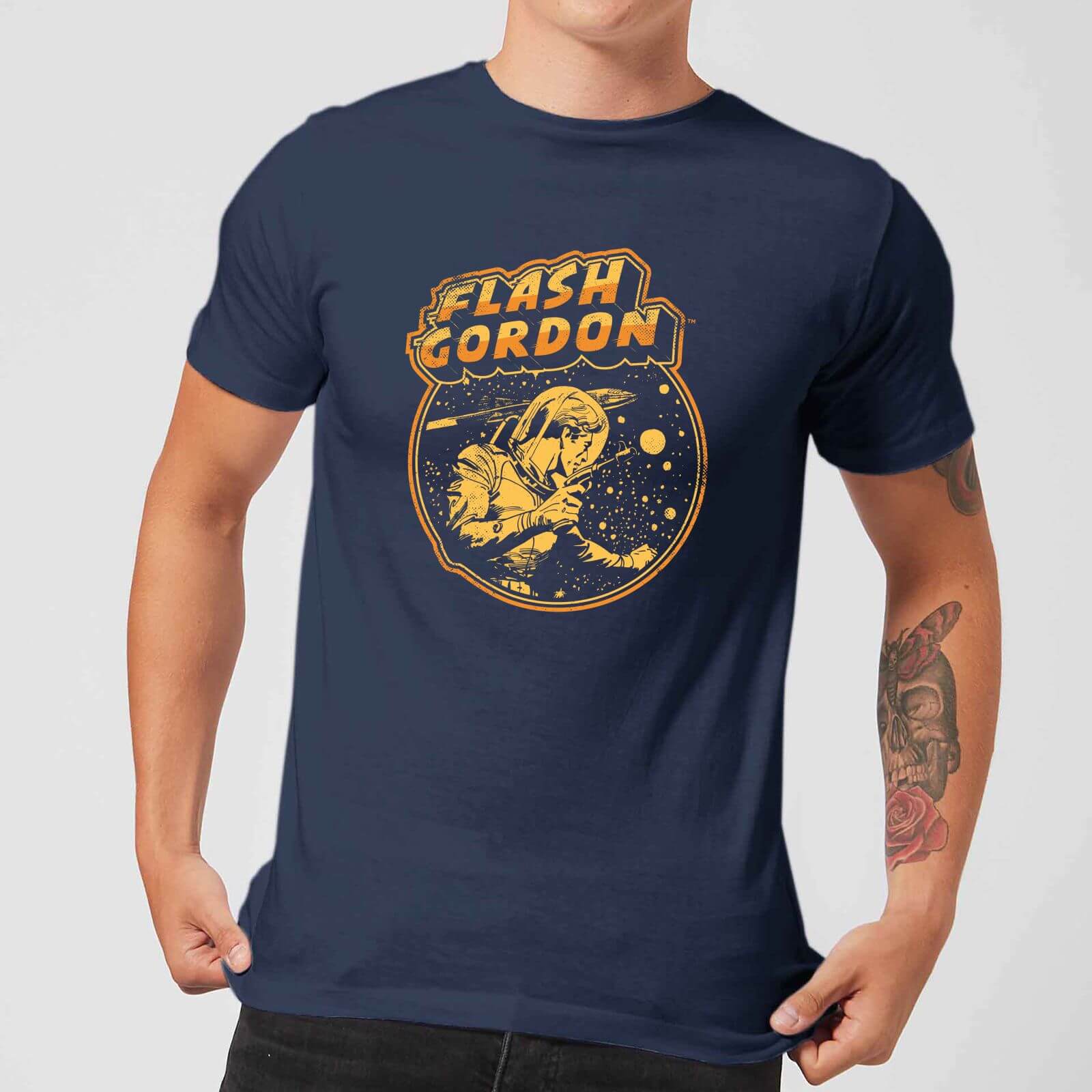 

Flash Gordon Flash Retro Comic Men's T-Shirt - Navy - L