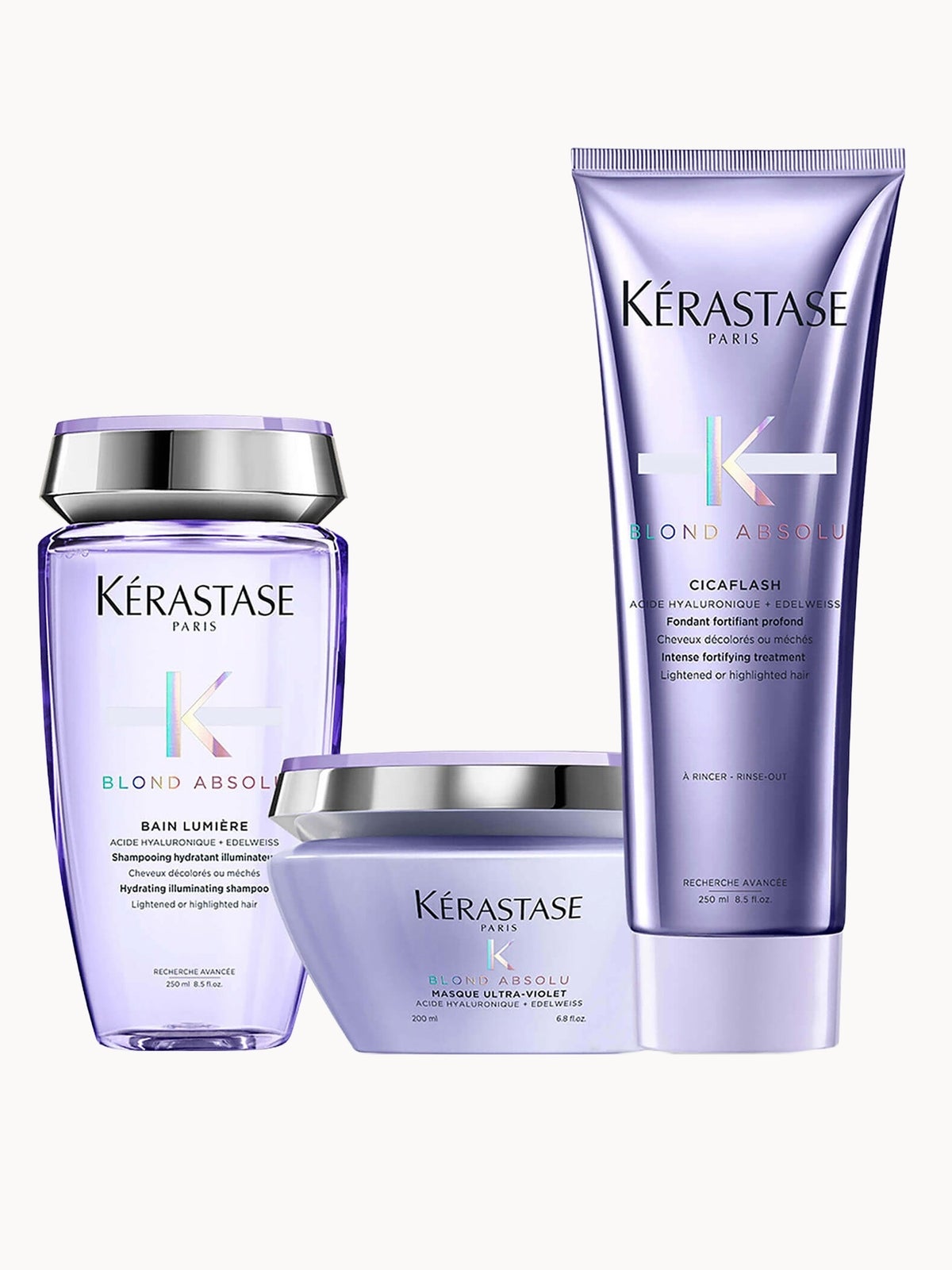 Kérastase Blond Absolu Lumiere Shampoo, Conditioner and Masque Trio