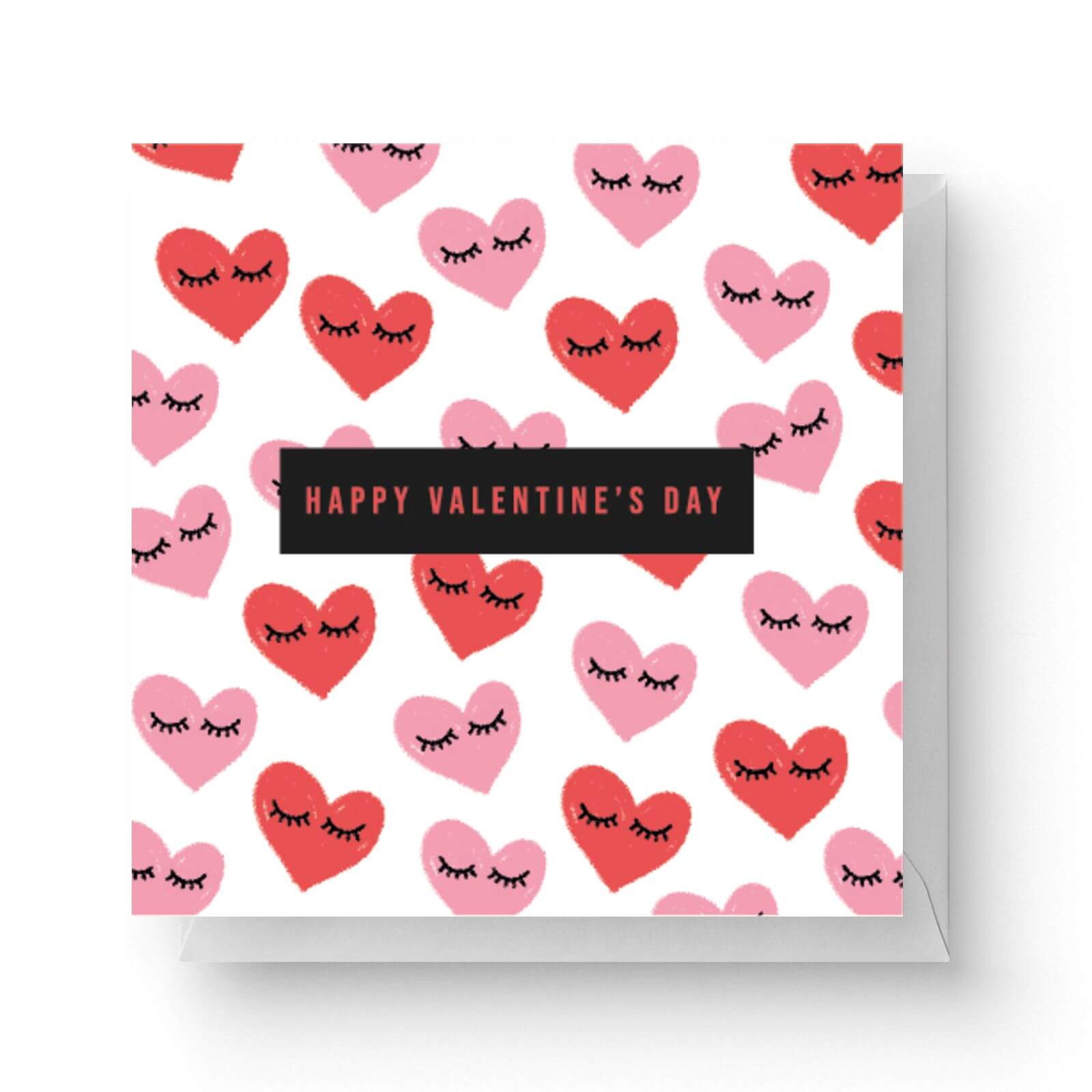 Image of Happy Valentine's Day Square Greetings Card (14.8cm x 14.8cm)