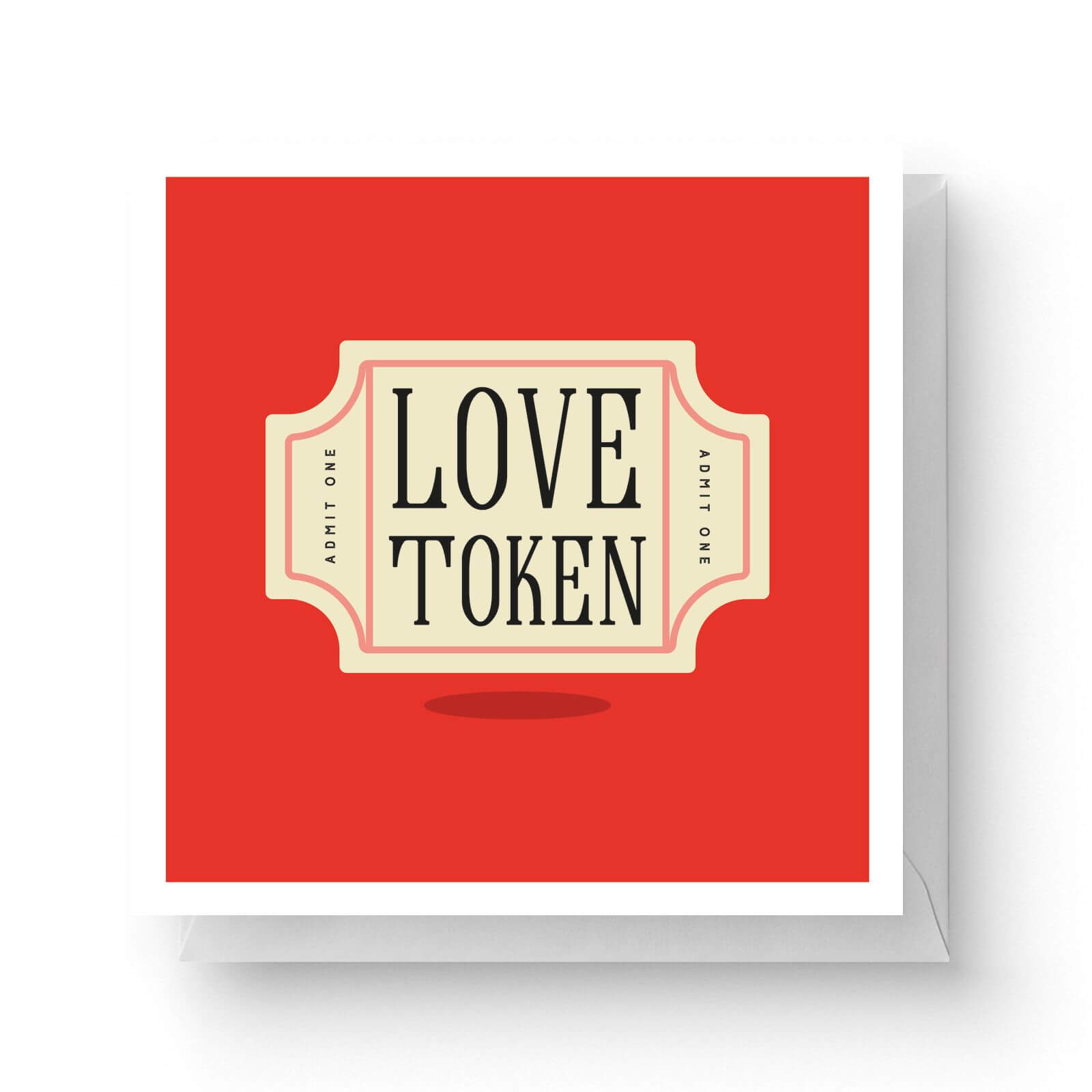 Love Token Square Greetings Card (14.8cm x 14.8cm)