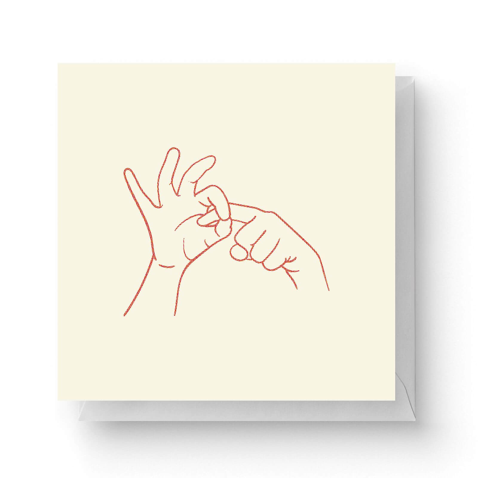 Sexy Hand Gesture Square Greetings Card 148cm X 148cm