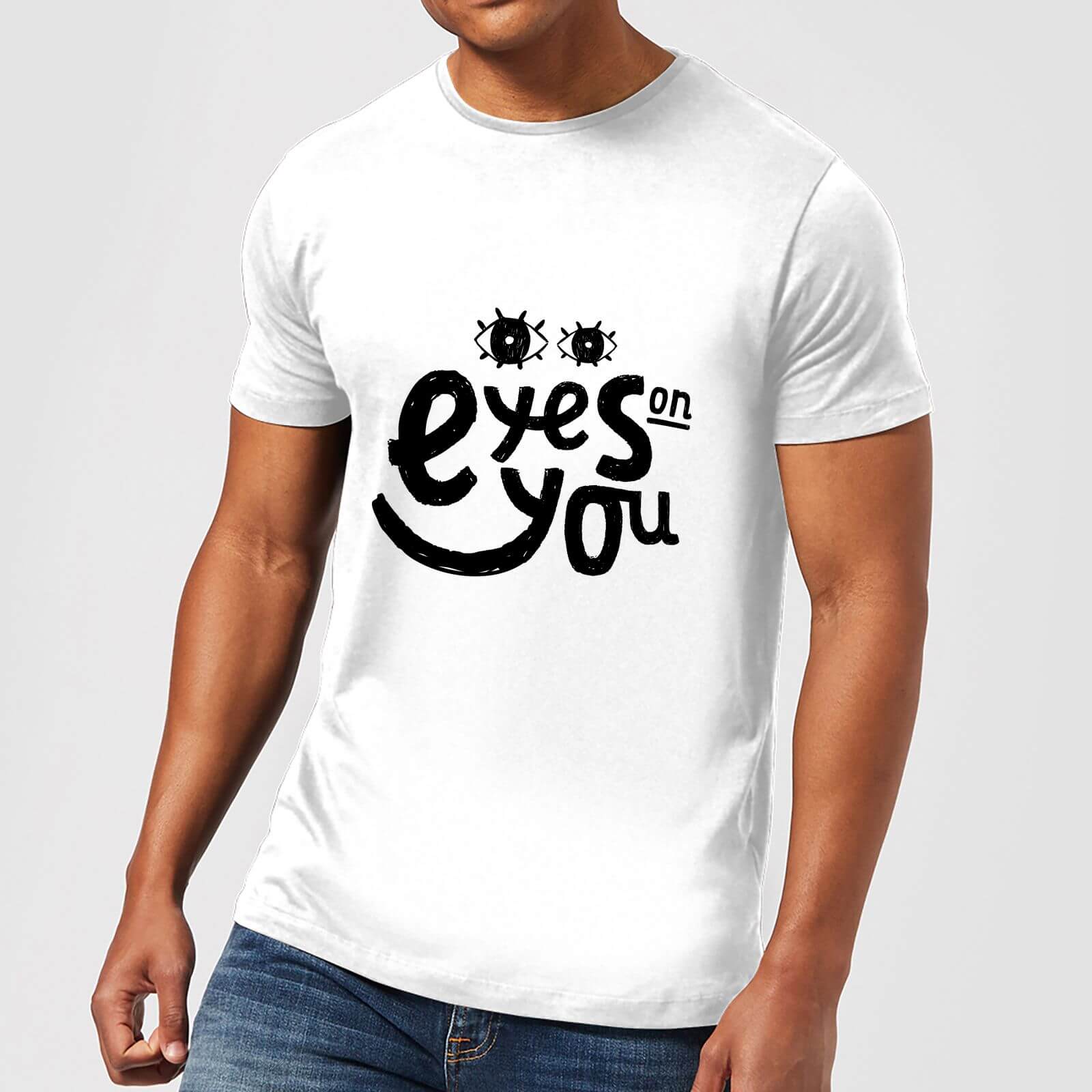 Eyes On You Men's T-Shirt - White - XS - White