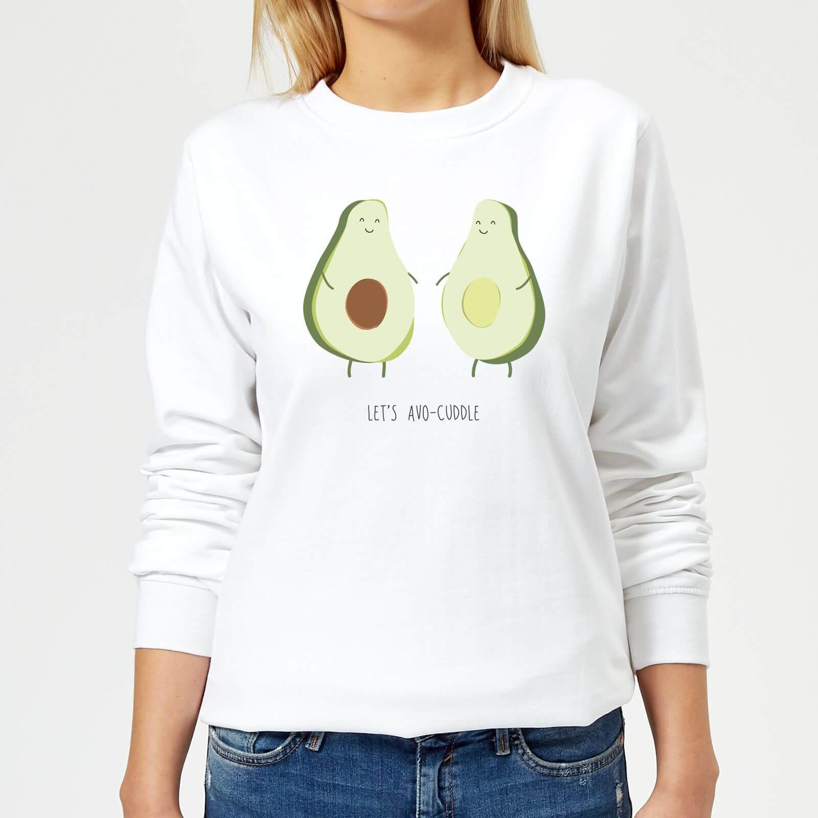 Let's Avo-Cuddle Women's Sweatshirt - White - M - White