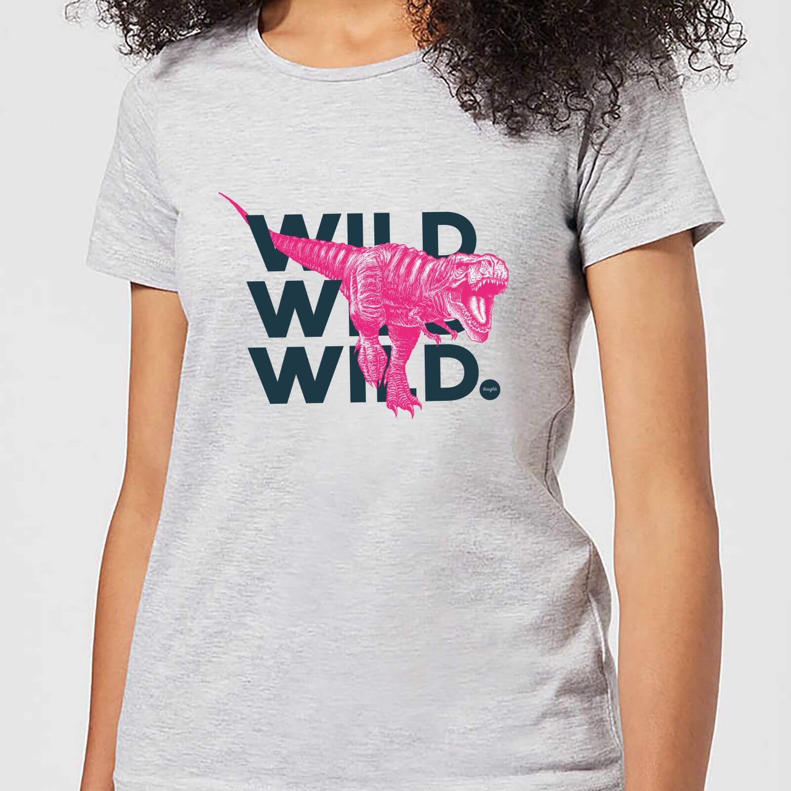 Wild Dinosaur Women's T-Shirt - Grey - XL