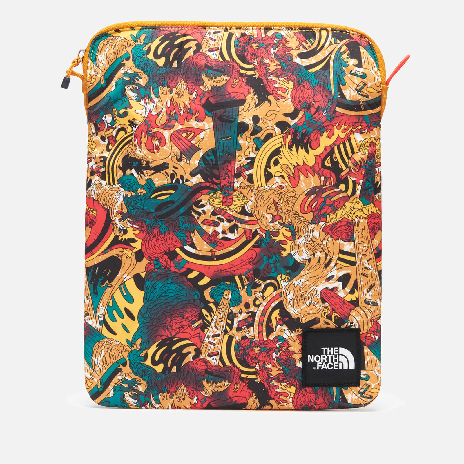 north face leopard yellow genesis print