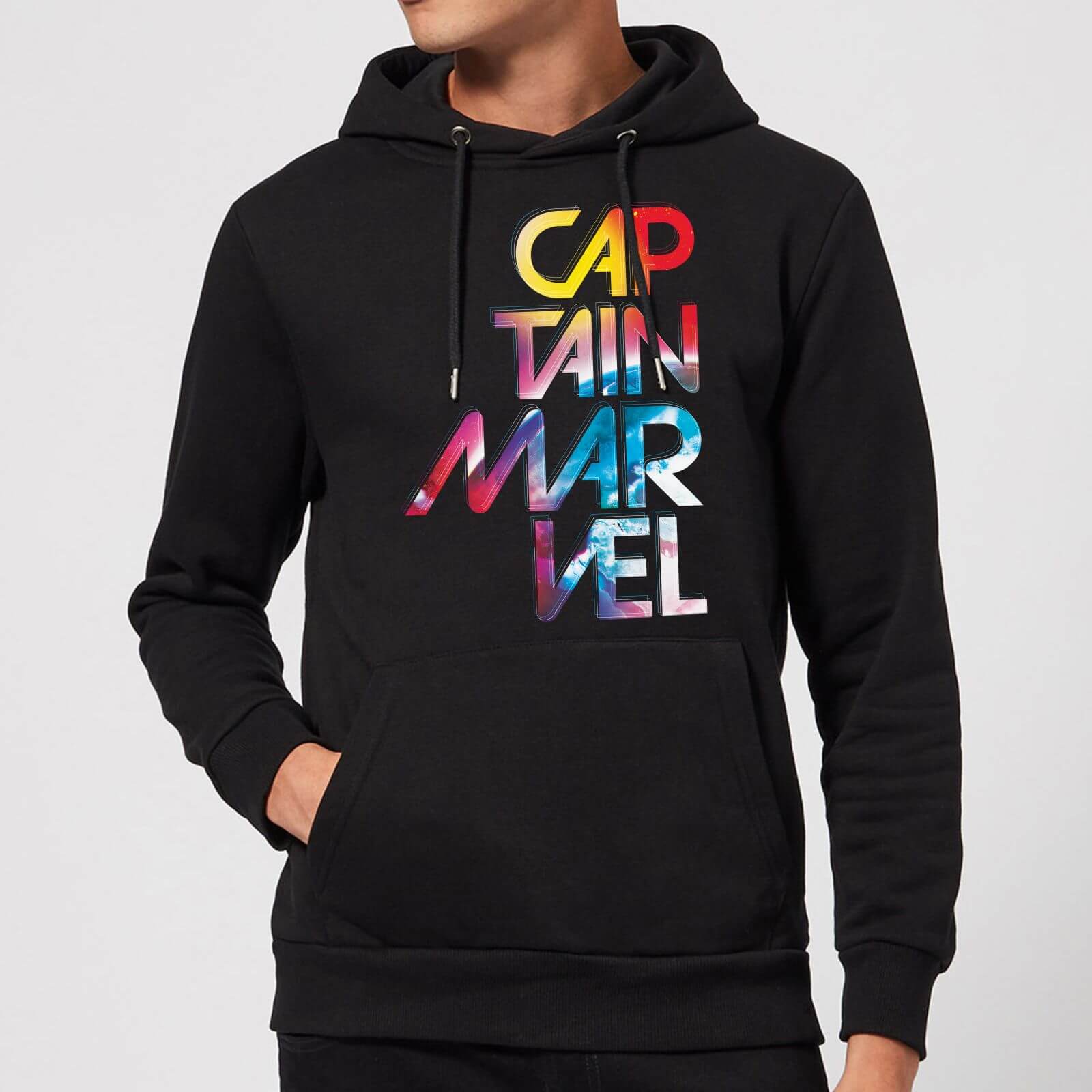 

Felpa con cappuccio Captain Marvel Galactic Text - Nero - XL