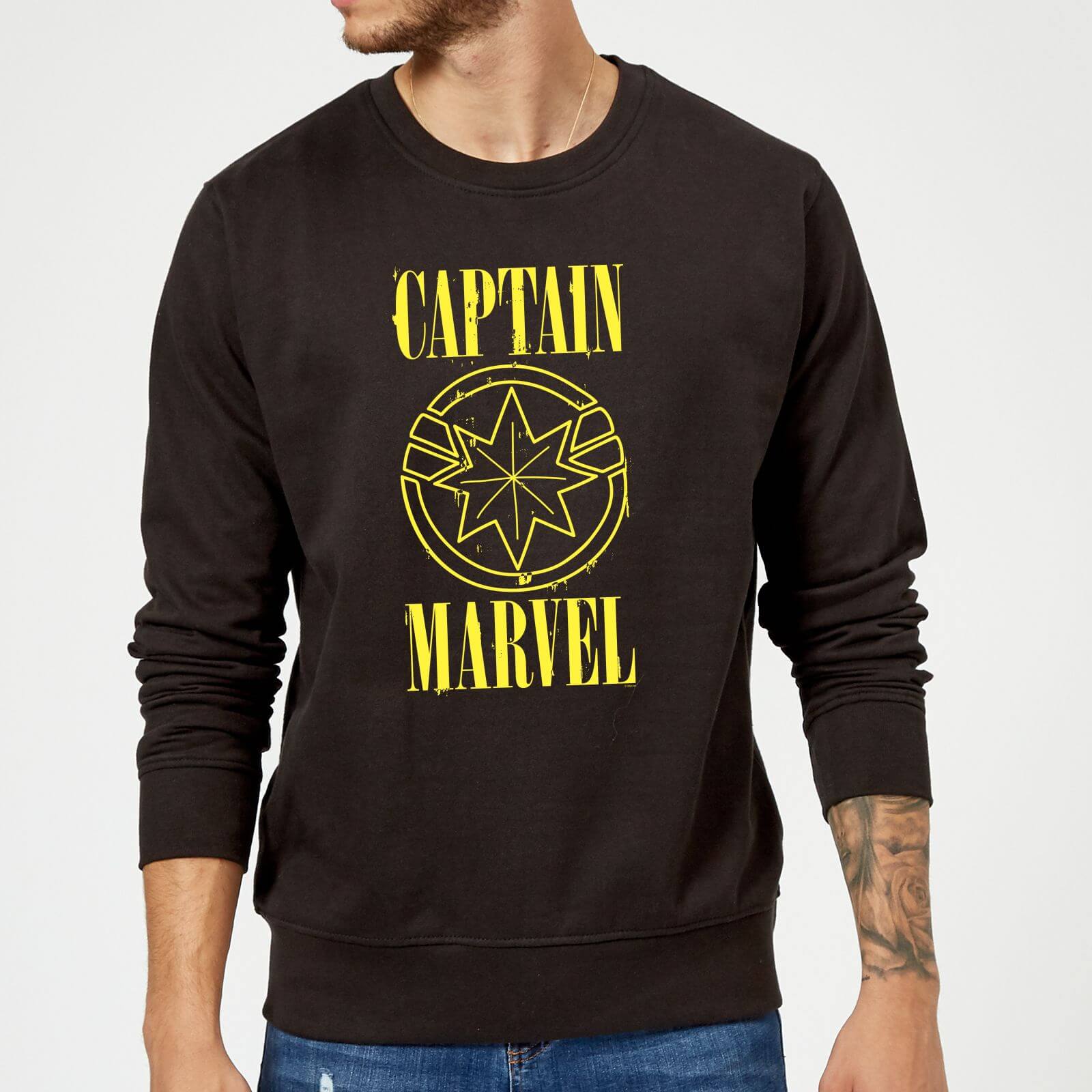 

Felpa Captain Marvel Grunge Logo - Nero - L - Nero
