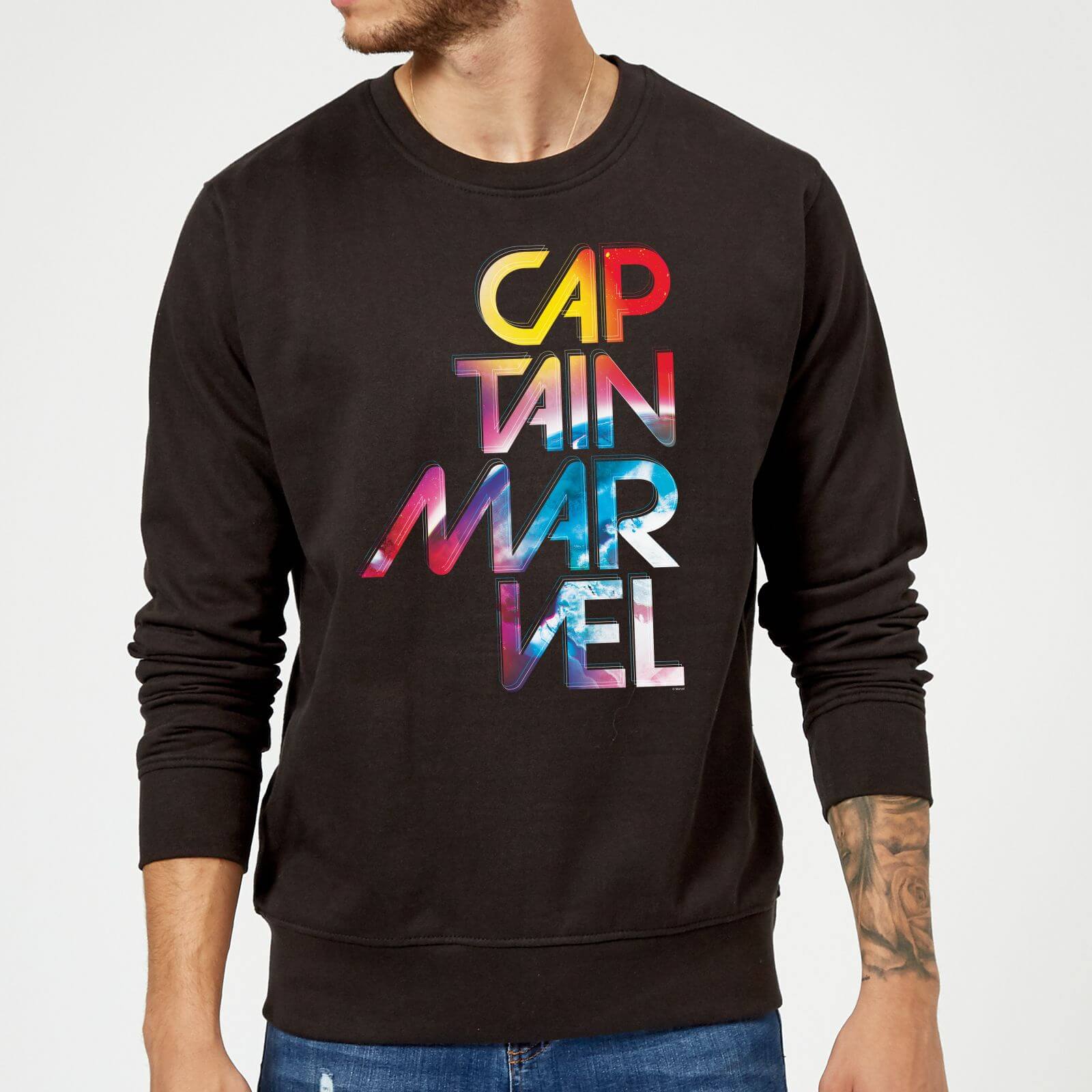 

Felpa Captain Marvel Galactic Text - Nero - L - Nero