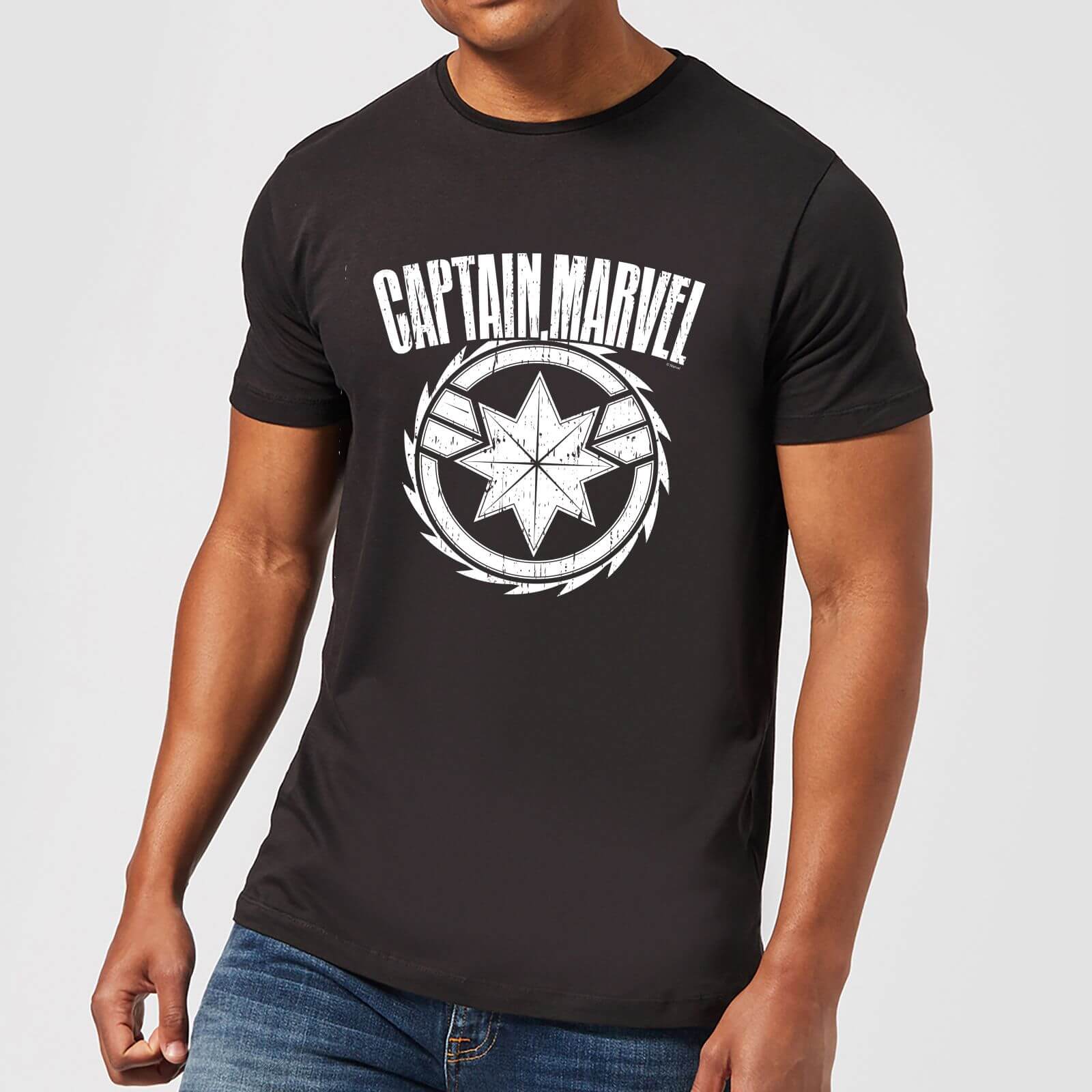Captain Marvel Logo Männer T-Shirt – Schwarz - XXL