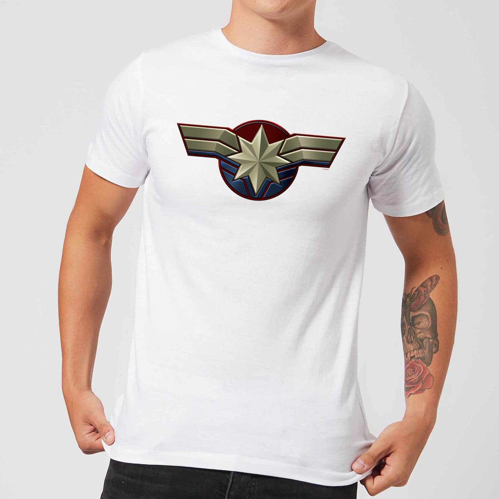 

T-Shirt Captain Marvel Chest Emblem - Bianco - Uomo - L
