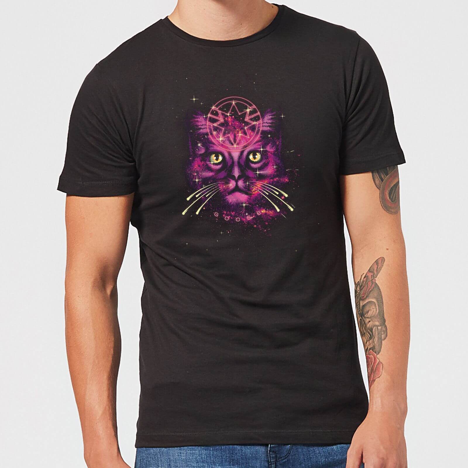 Captain Marvel Neon Goose Men's T-Shirt - Black - XL