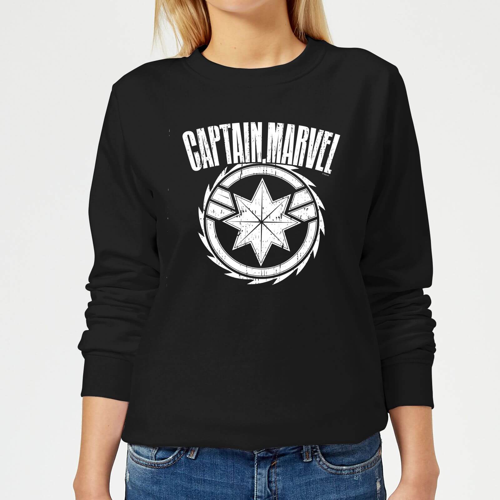 Felpa Captain Marvel Logo - Nero - Donna - L - Nero