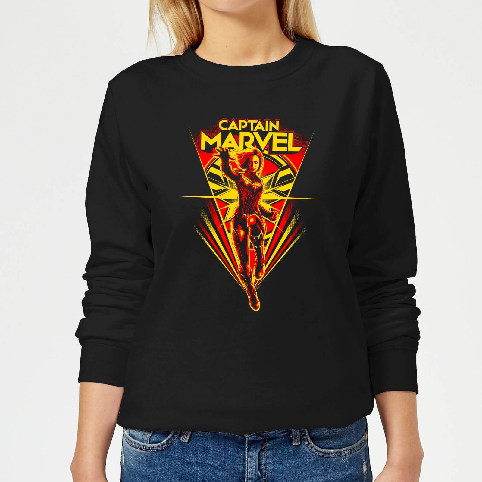 Captain Marvel Freefall Women's Sweatshirt - Black - S