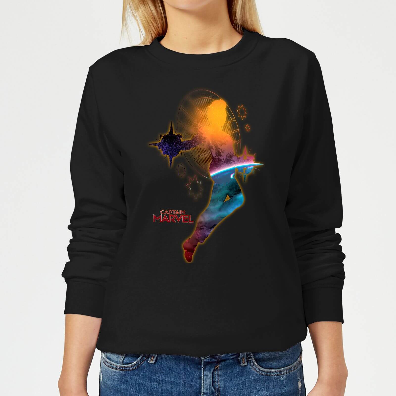Felpa Captain Marvel Nebula Flight - Nero - Donna - XS - Nero