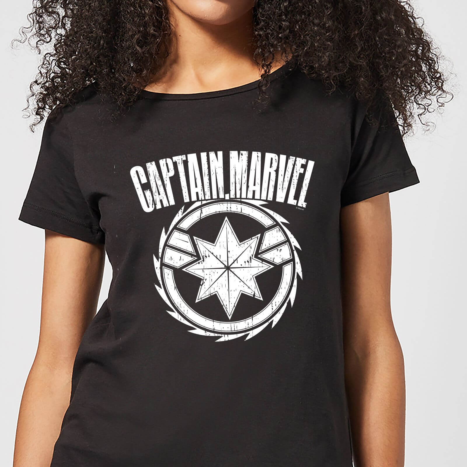 Captain Marvel Logo T-Shirt Donna - Nero - XL