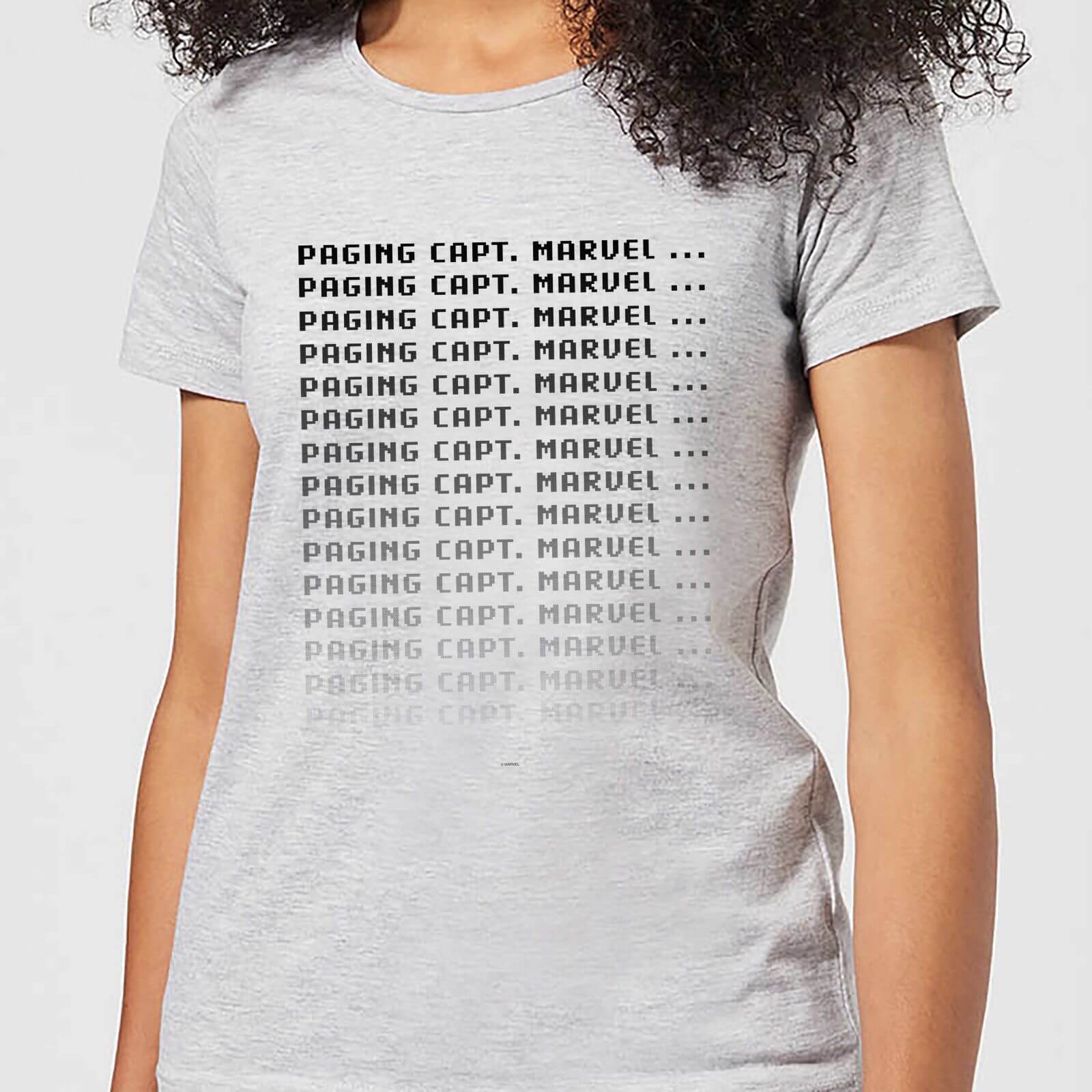 

T-Shirt Captain Marvel Paging - Grigio - Donna - S - Grigio