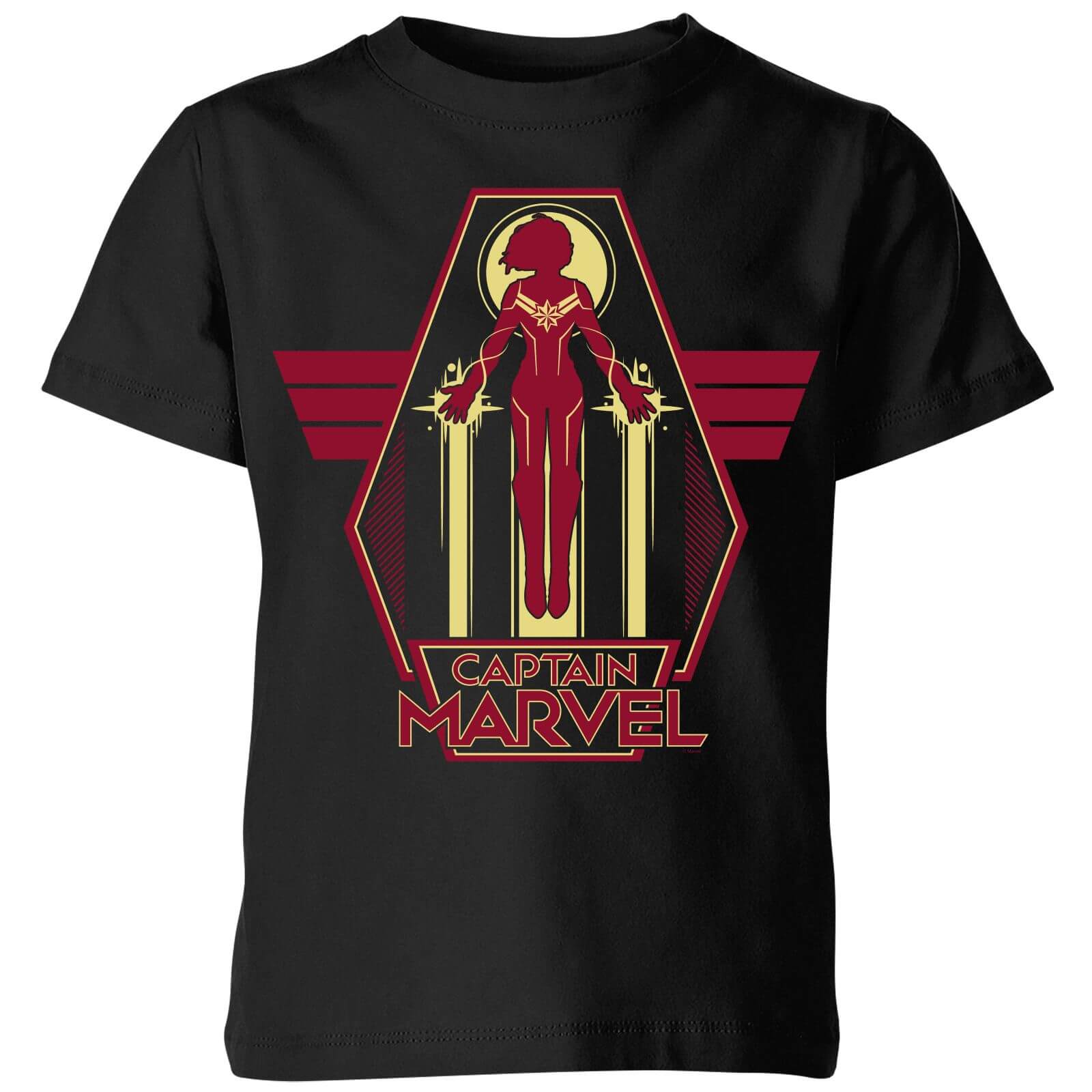 Captain Marvel Flying Warrior Kids' T-Shirt - Black - 11-12 Years - Black