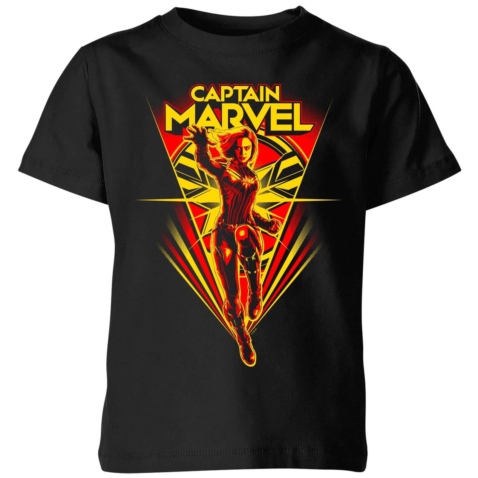 Captain Marvel Freefall Kids' T-Shirt - Black - 9-10 Jahre