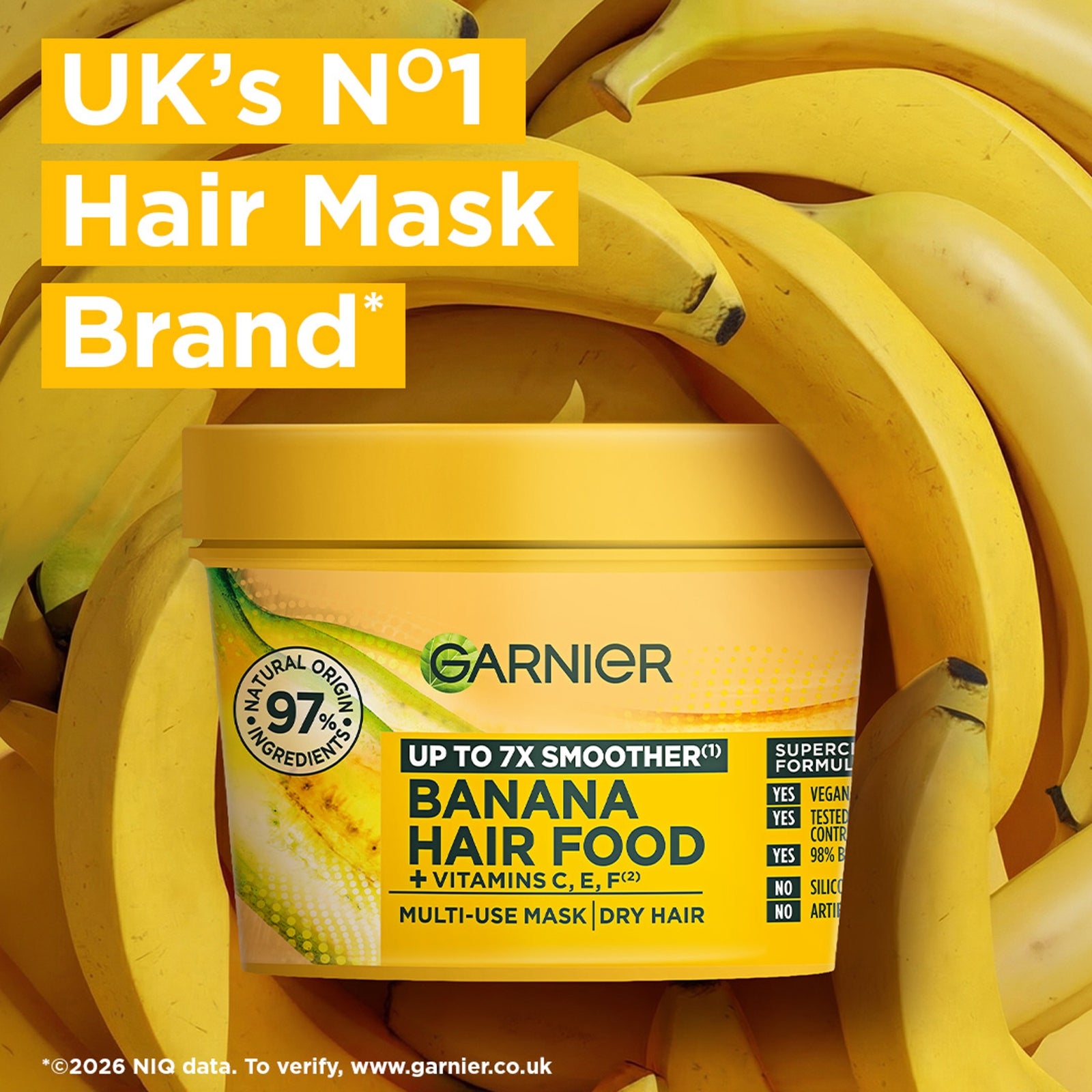 Garnier Ultimate Blends Banana Hair Food Multi-Use Mask - 400ml