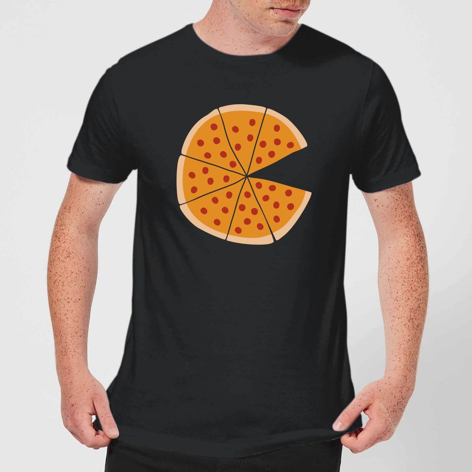 Pizza Missing Men's T-Shirt - Black - S - Black