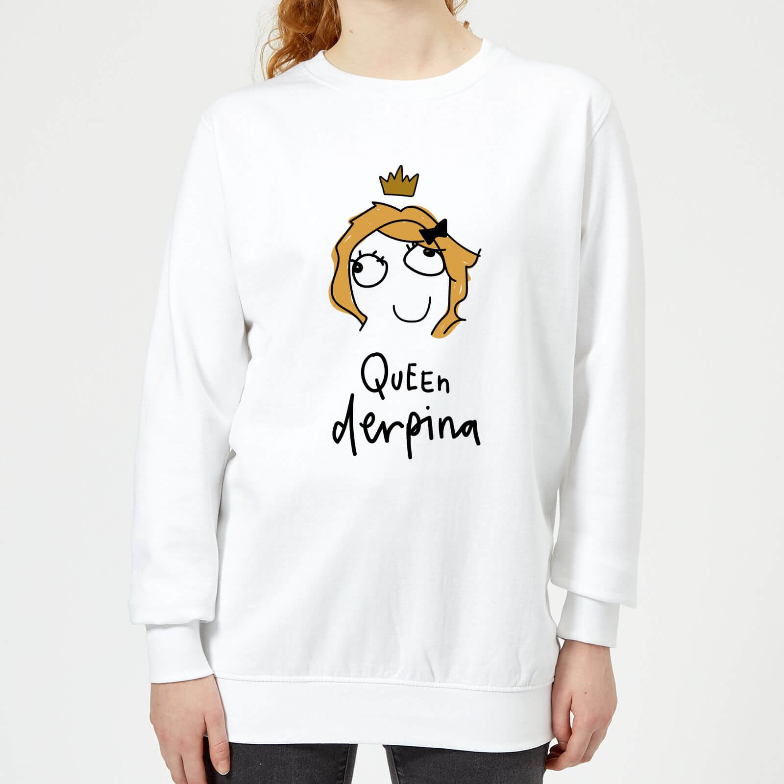 Queen Derpina Women's Sweatshirt - White - L - White
