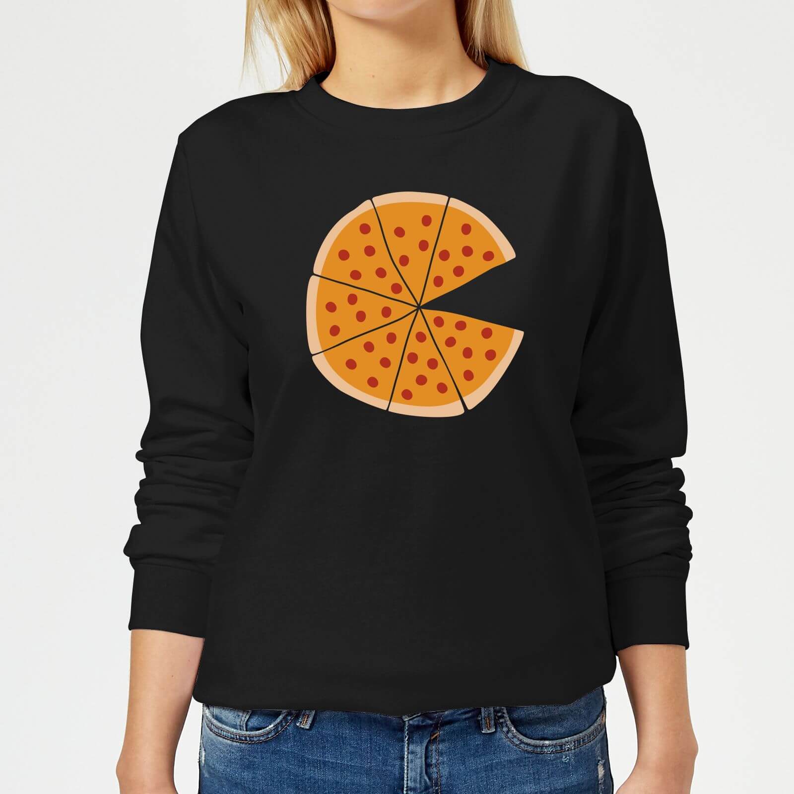 Pizza Missing Women's Sweatshirt - Black - S - Black