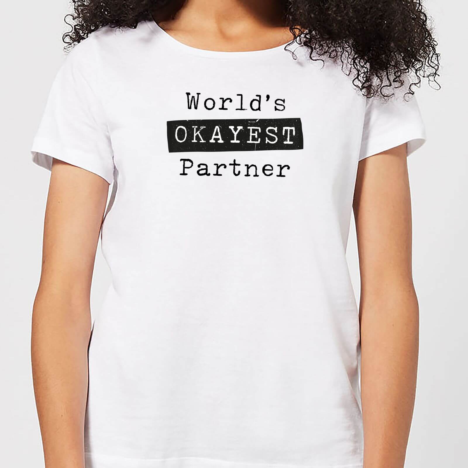 World's Okayest Partner Women's T-Shirt - White - M - White