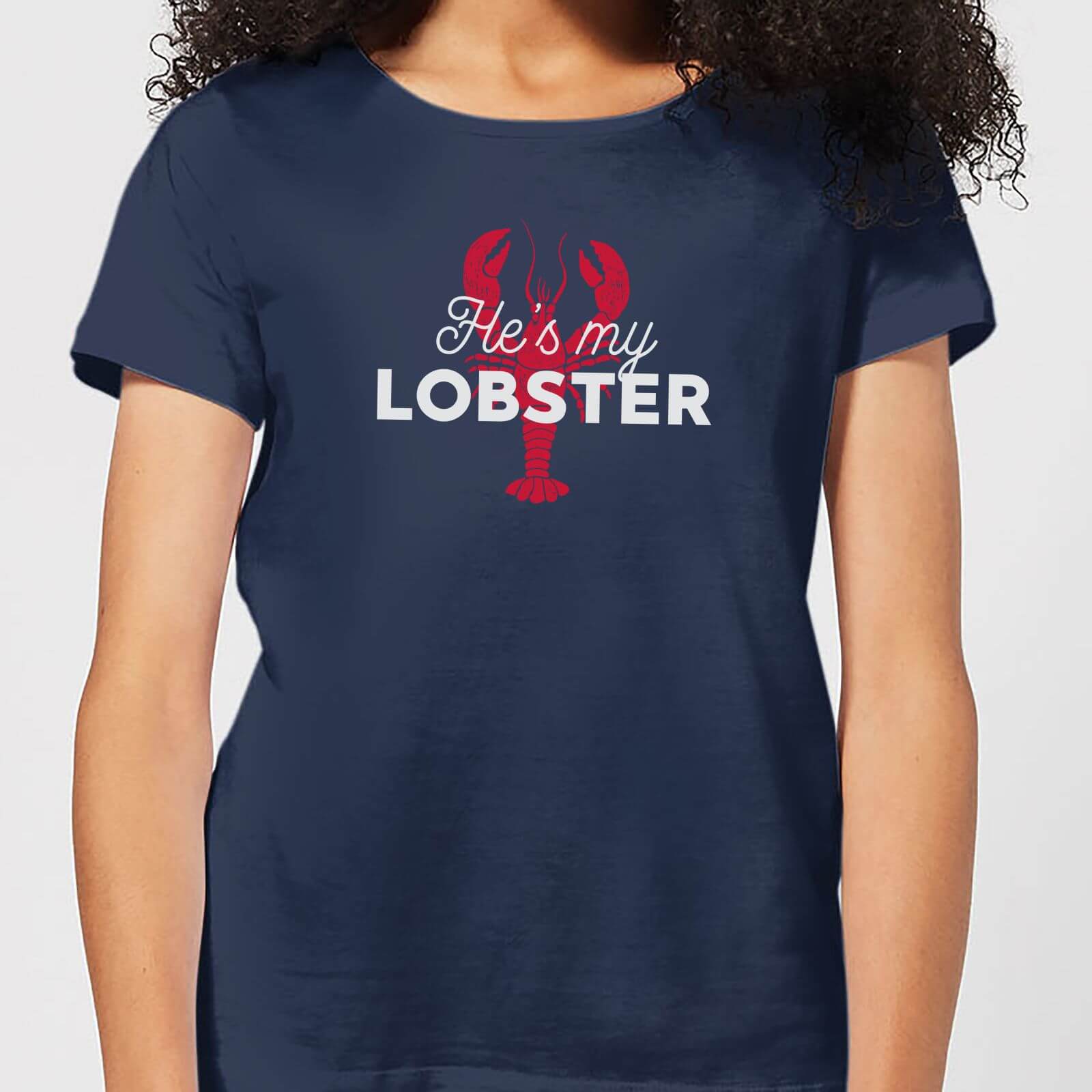 He's My Lobster Women's T-Shirt - Navy - S - Navy