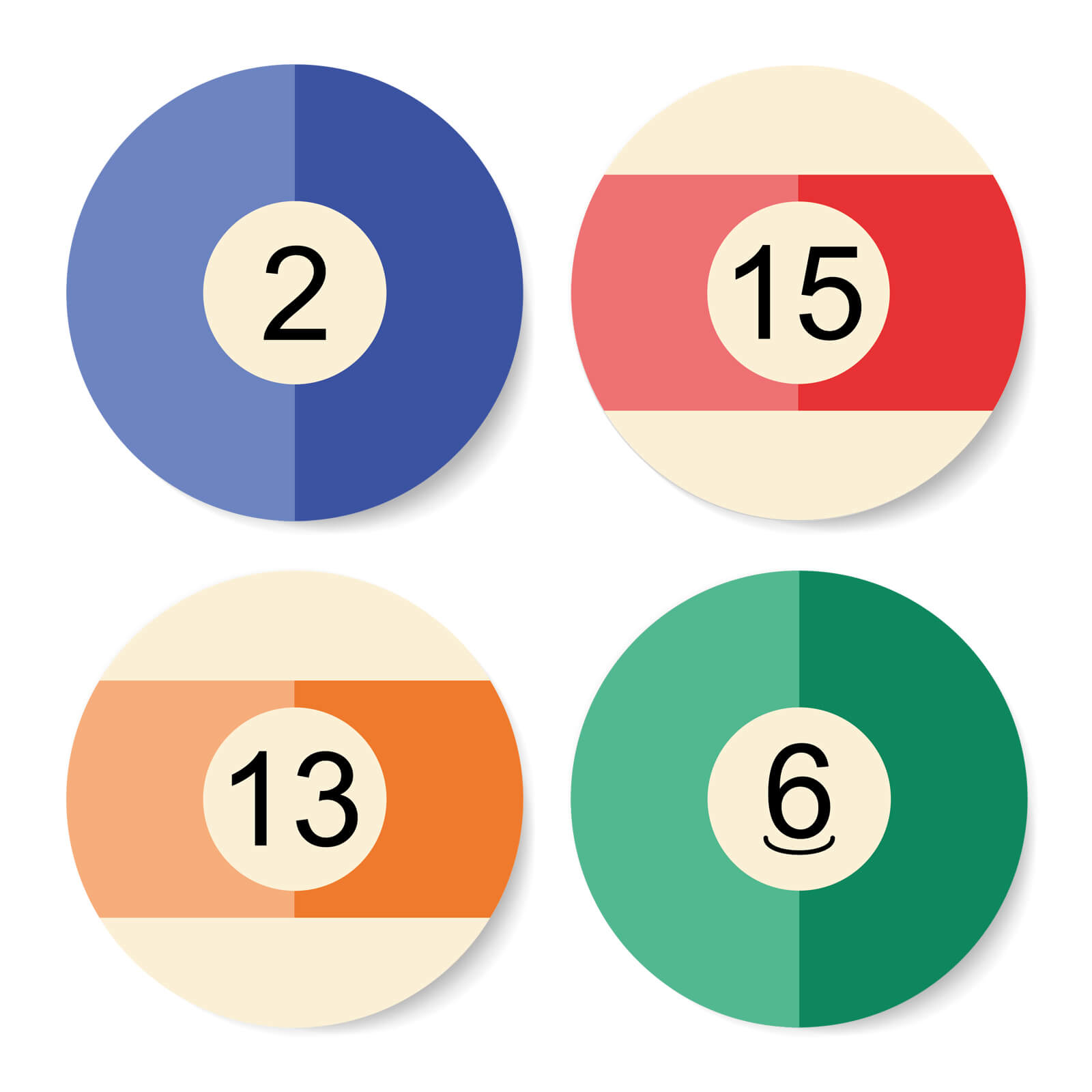 Pool Ball Coaster Set