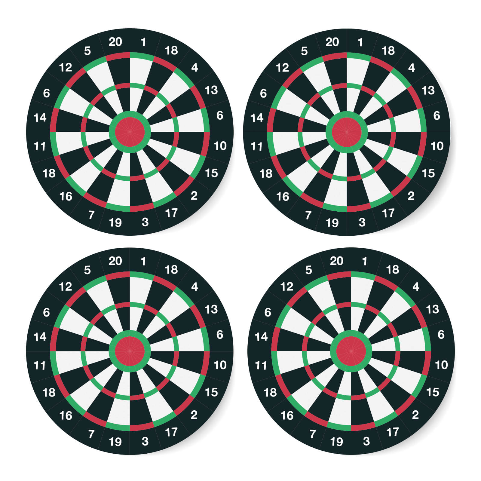 Dartboard Coaster Set