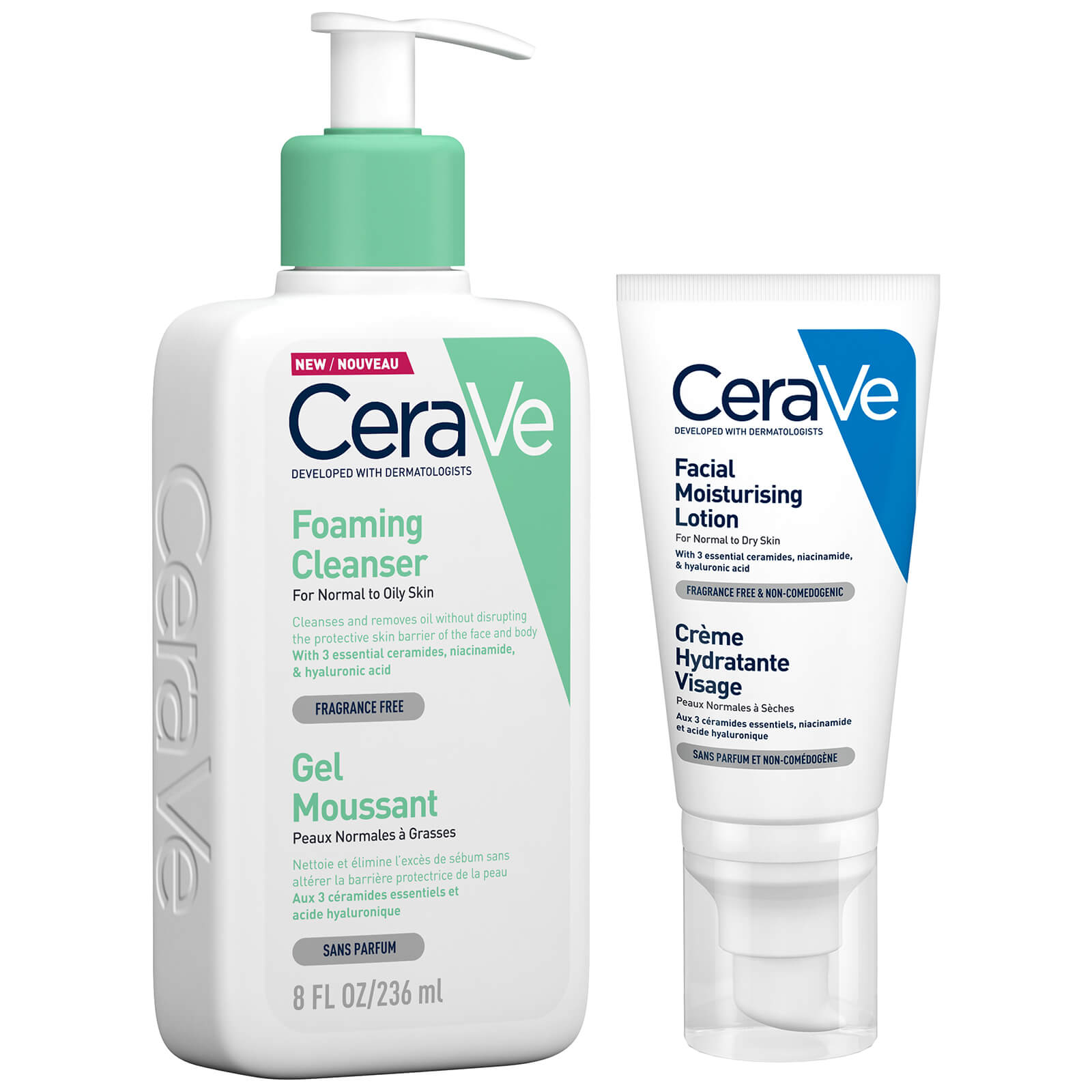 Image of CeraVe Cleanse the Day Away duo detersione viso
