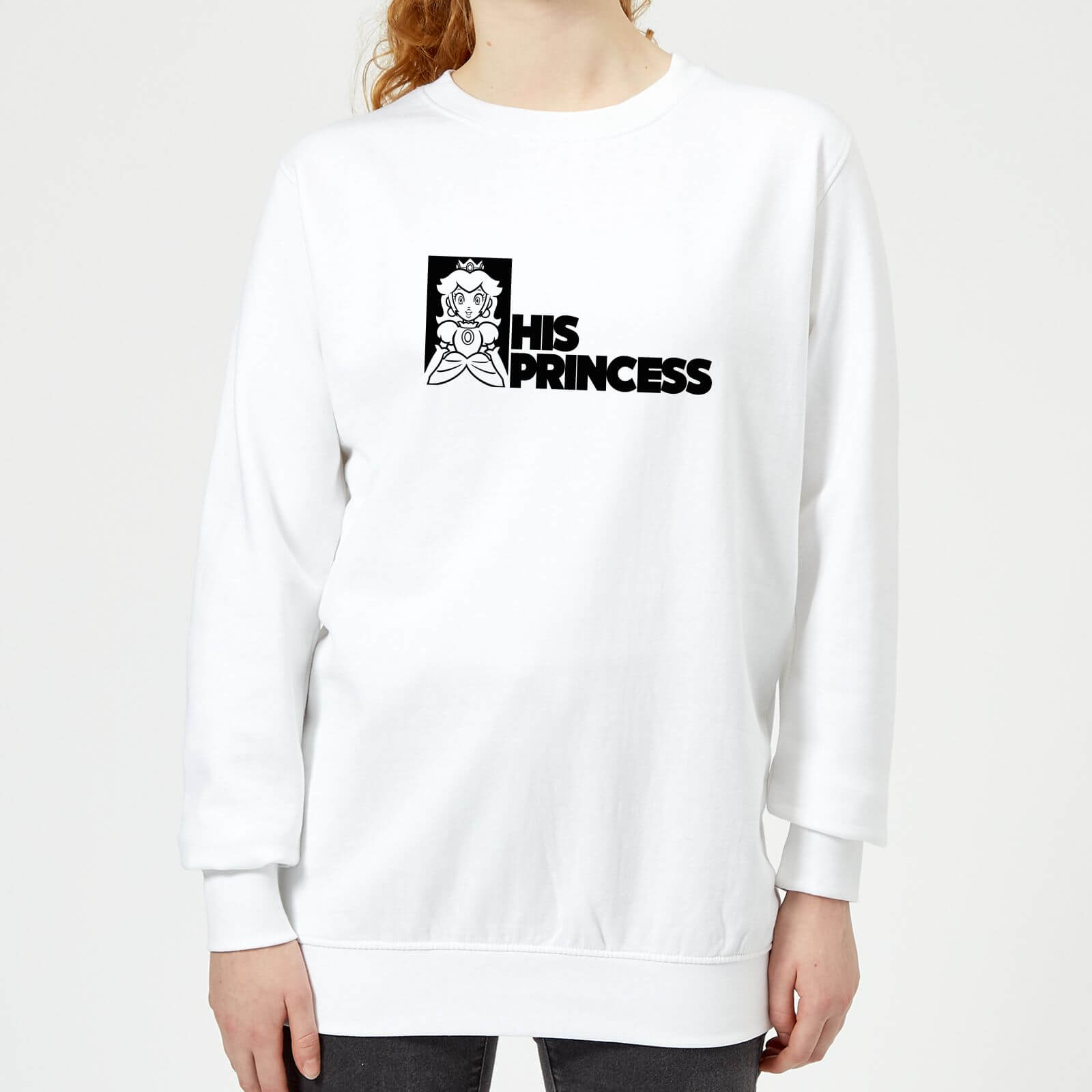 

Super Mario His Princess Women's Sweatshirt - White - S - Blanc