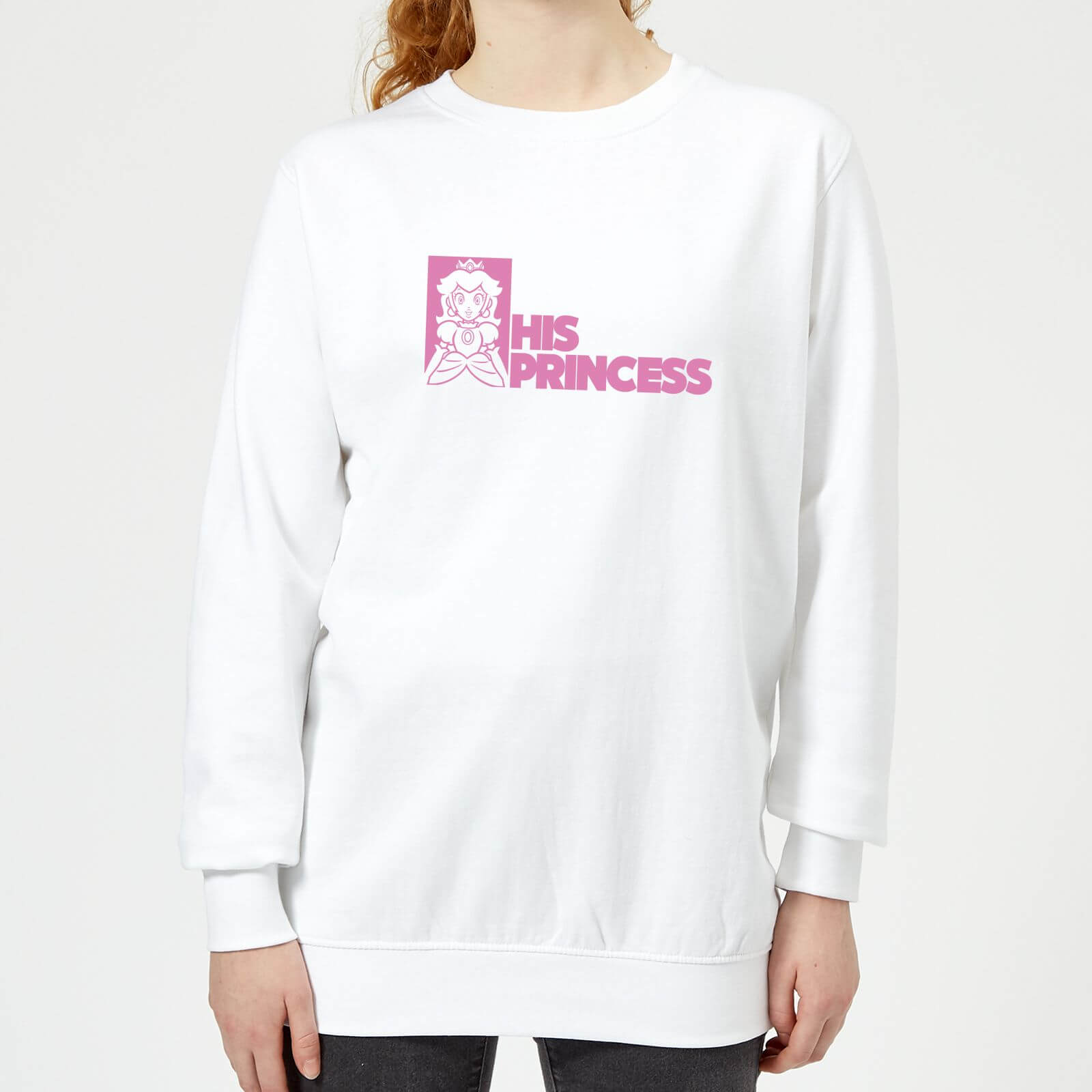 

Super Mario His Princess Women's Sweatshirt - White - XXL