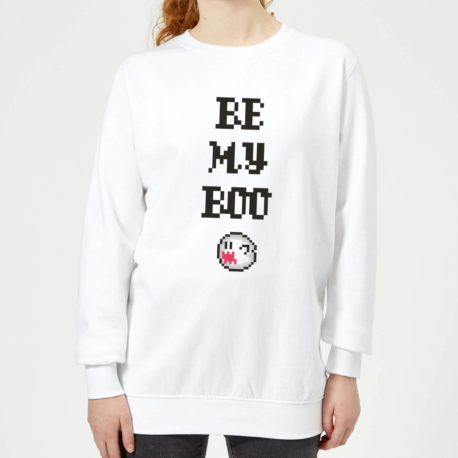 

Super Mario Be My Boo Women's Sweatshirt - White - XXL