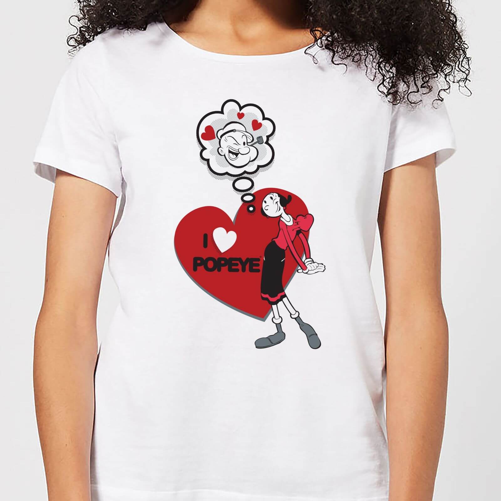 Popeye I Love Popeye Women's T-Shirt - White - L - Weiß
