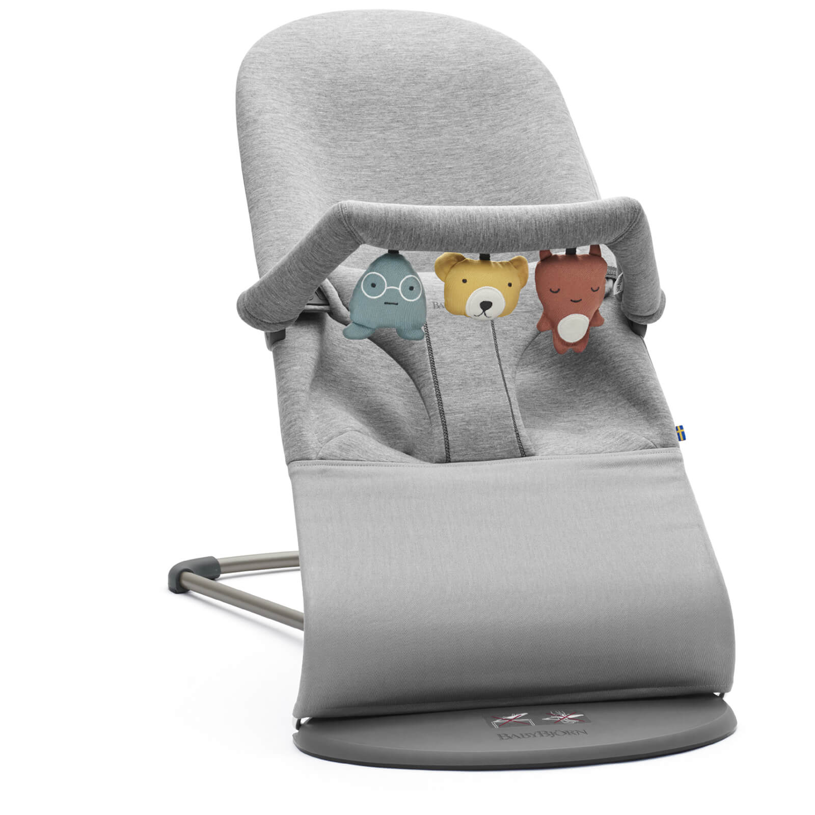 BABYBJORN Bouncer Bliss and Soft Friends Bouncer Toy - Light Grey
