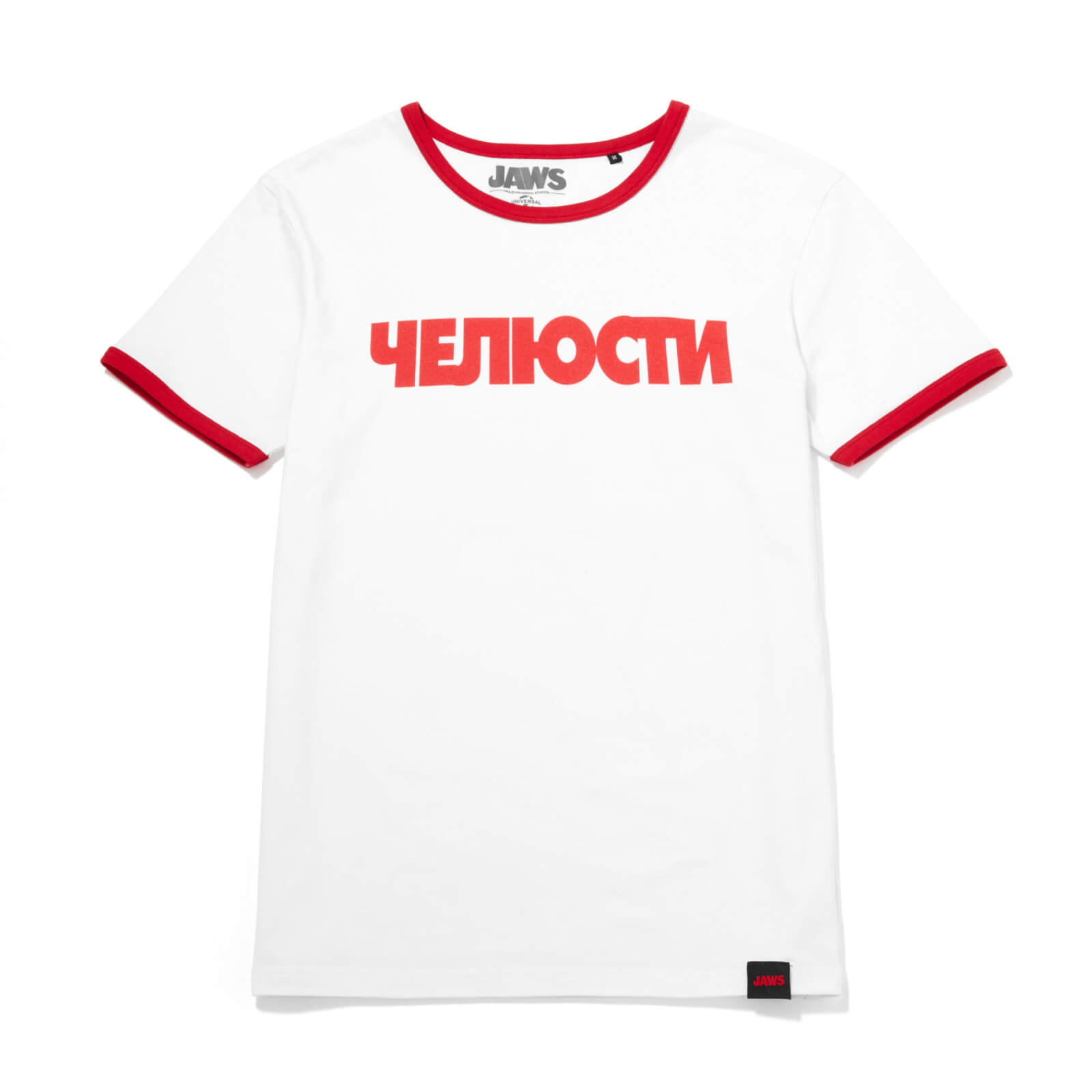Global Legacy Jaws Ringer T-Shirt - White/Red - L