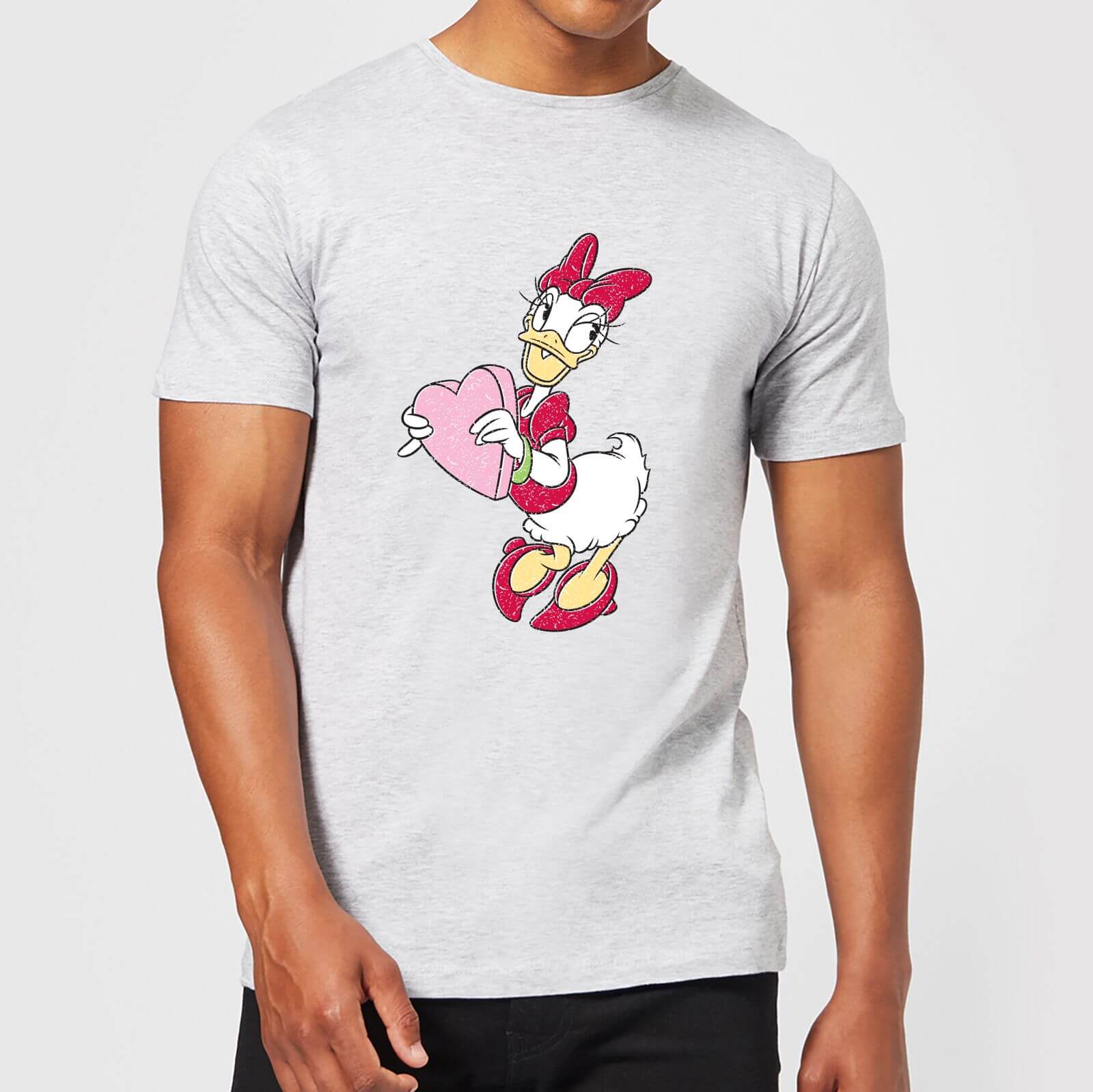 

Disney Daisy Duck Love Heart Men's T-Shirt - Grey - XXL - Gris