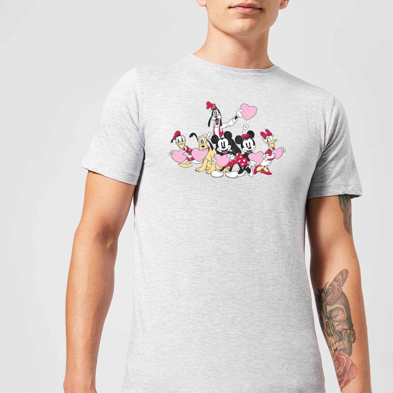 

Disney Mickey Mouse Love Friends Men's T-Shirt - Grey - L - Gris