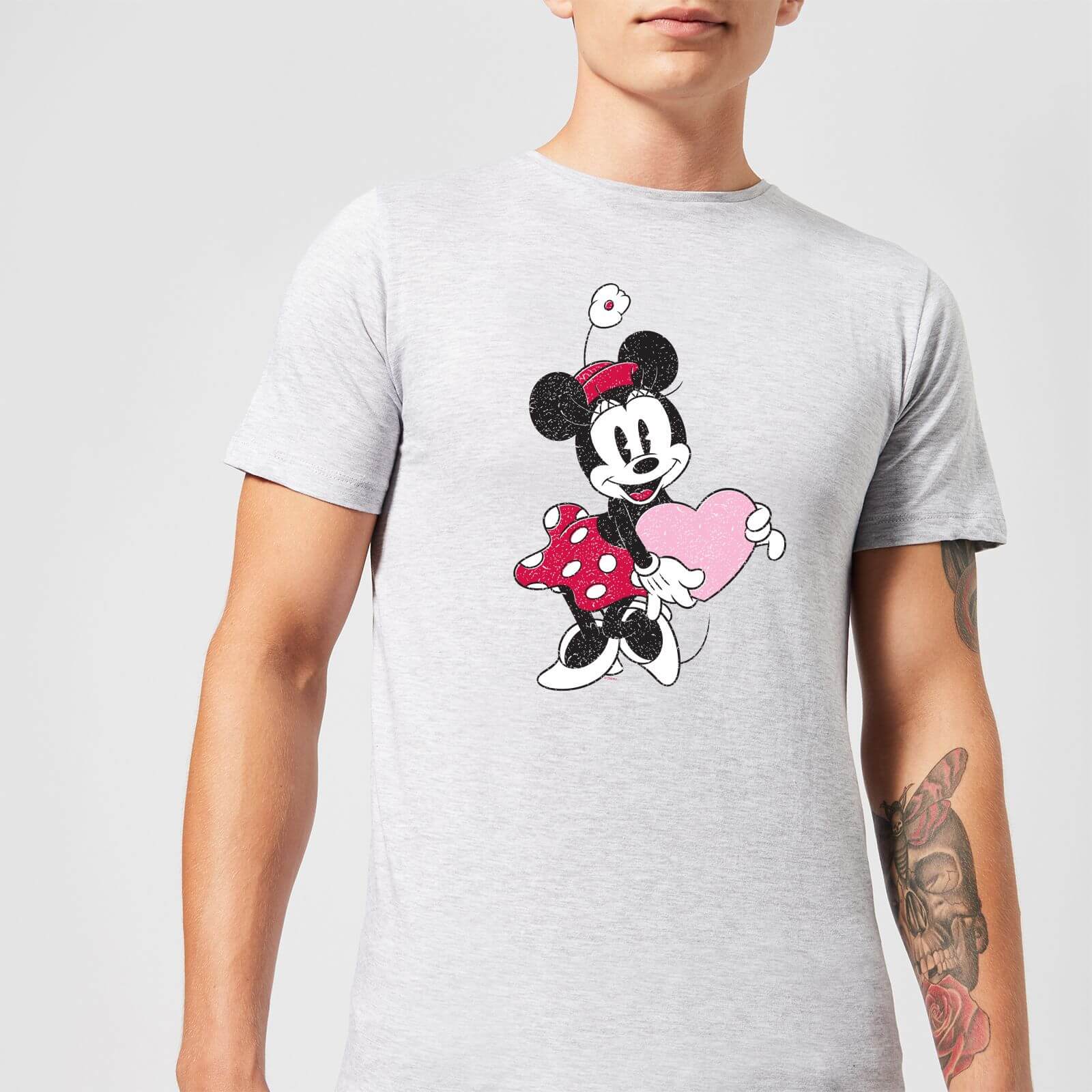 

Disney Minnie Mouse Love Heart Men's T-Shirt - Grey - M - Gris
