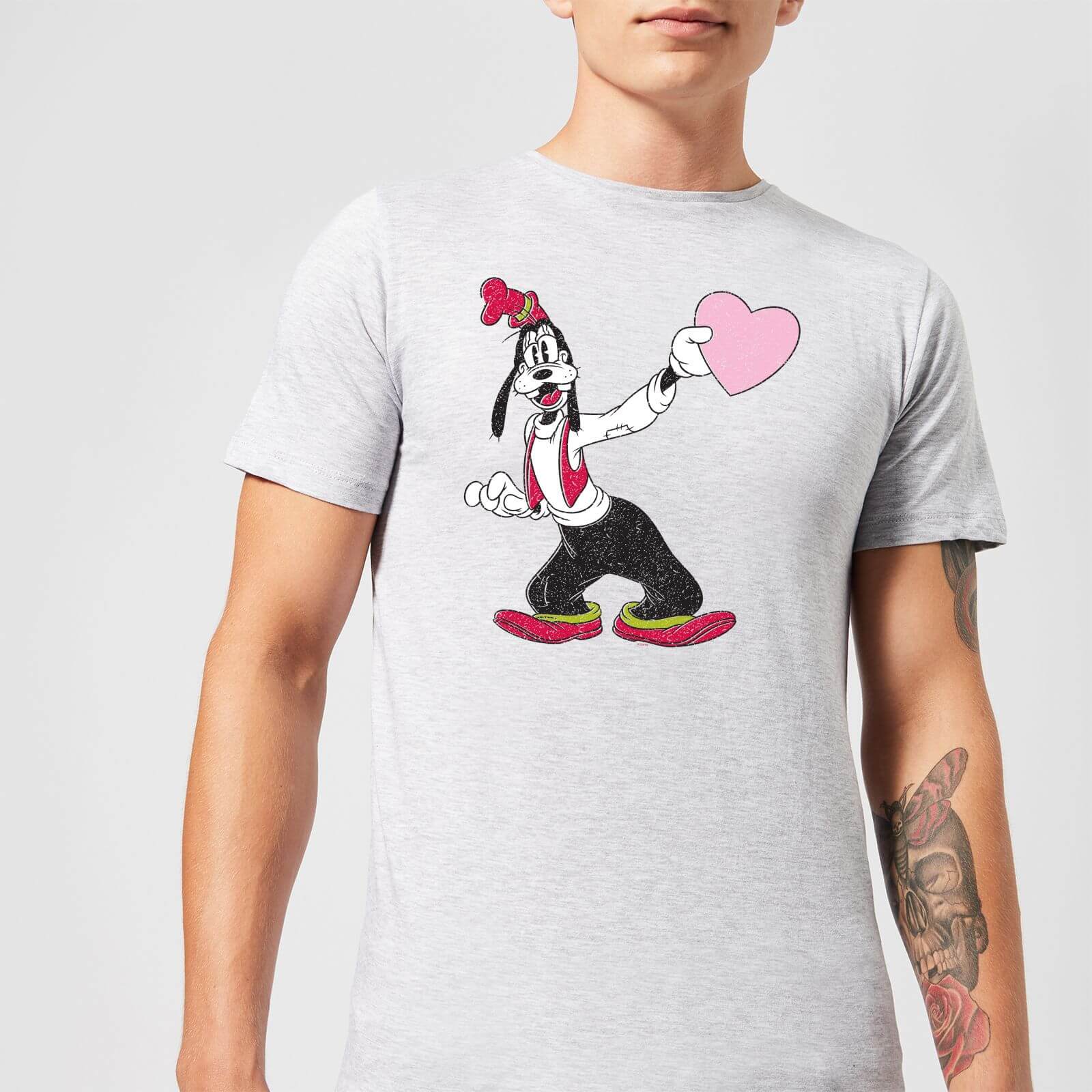 

Disney Goofy Love Heart Men's T-Shirt - Grey - XL