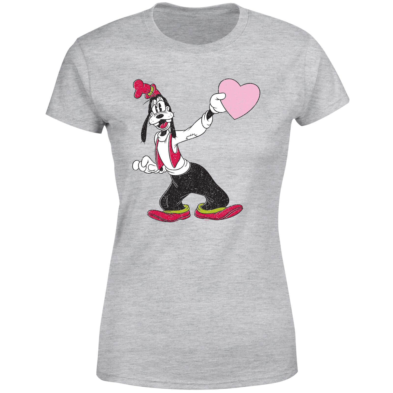 T-Shirt Disney Pippo Love Heart - Grigio - Donna - S - Grigio