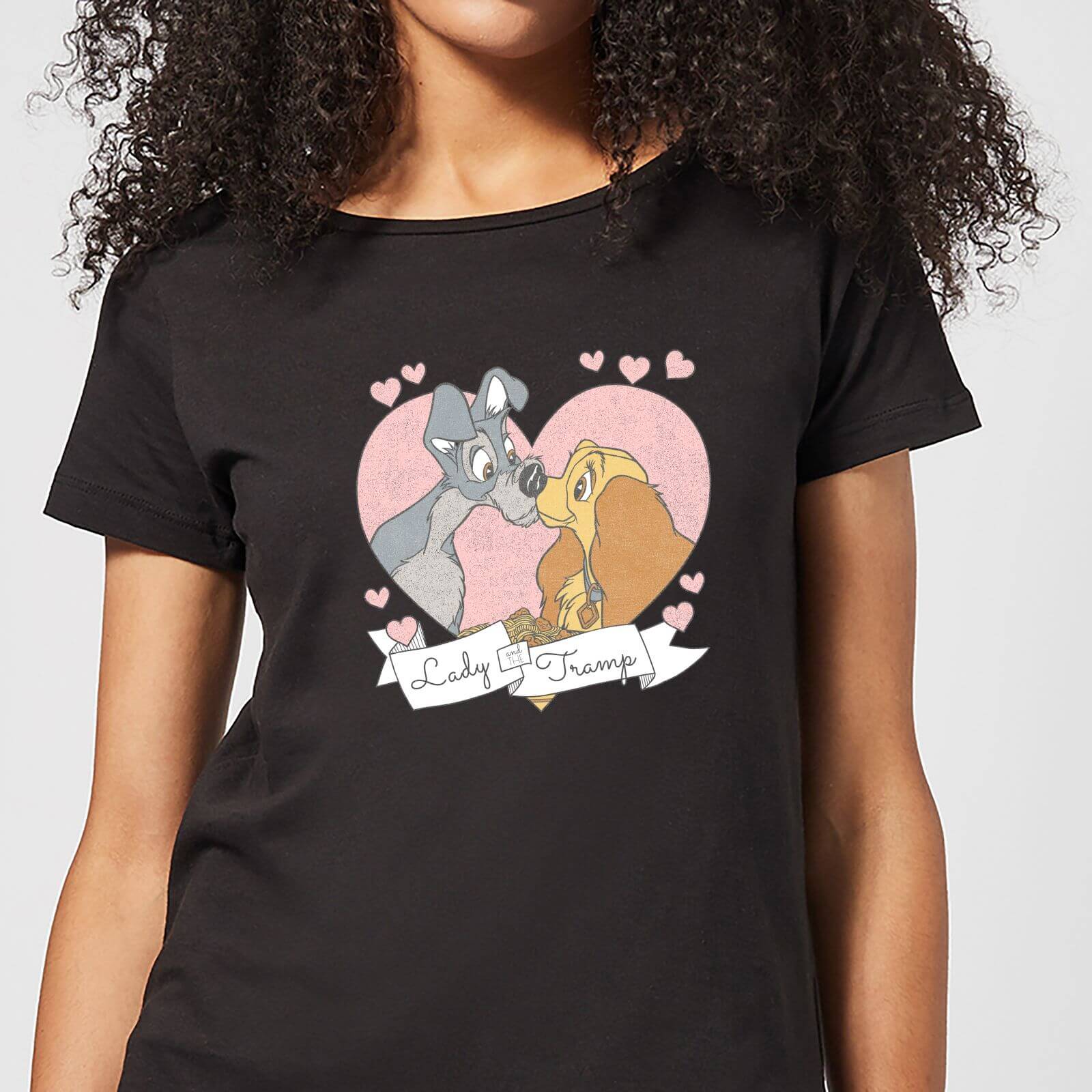 Disney Lady And The Tramp Love Women's T-Shirt - Black - L