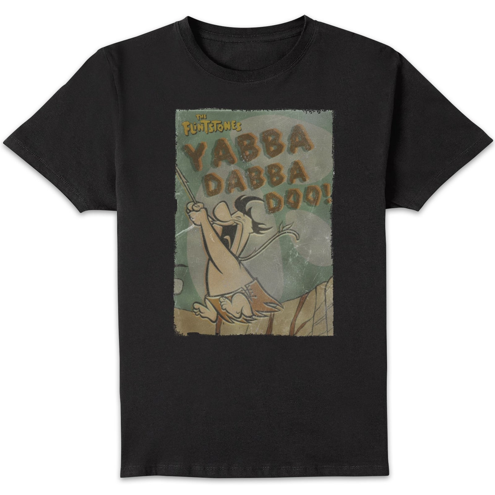 The Flintstones Yabba Dabba Doo! Men's T-Shirt - Black - 5XL