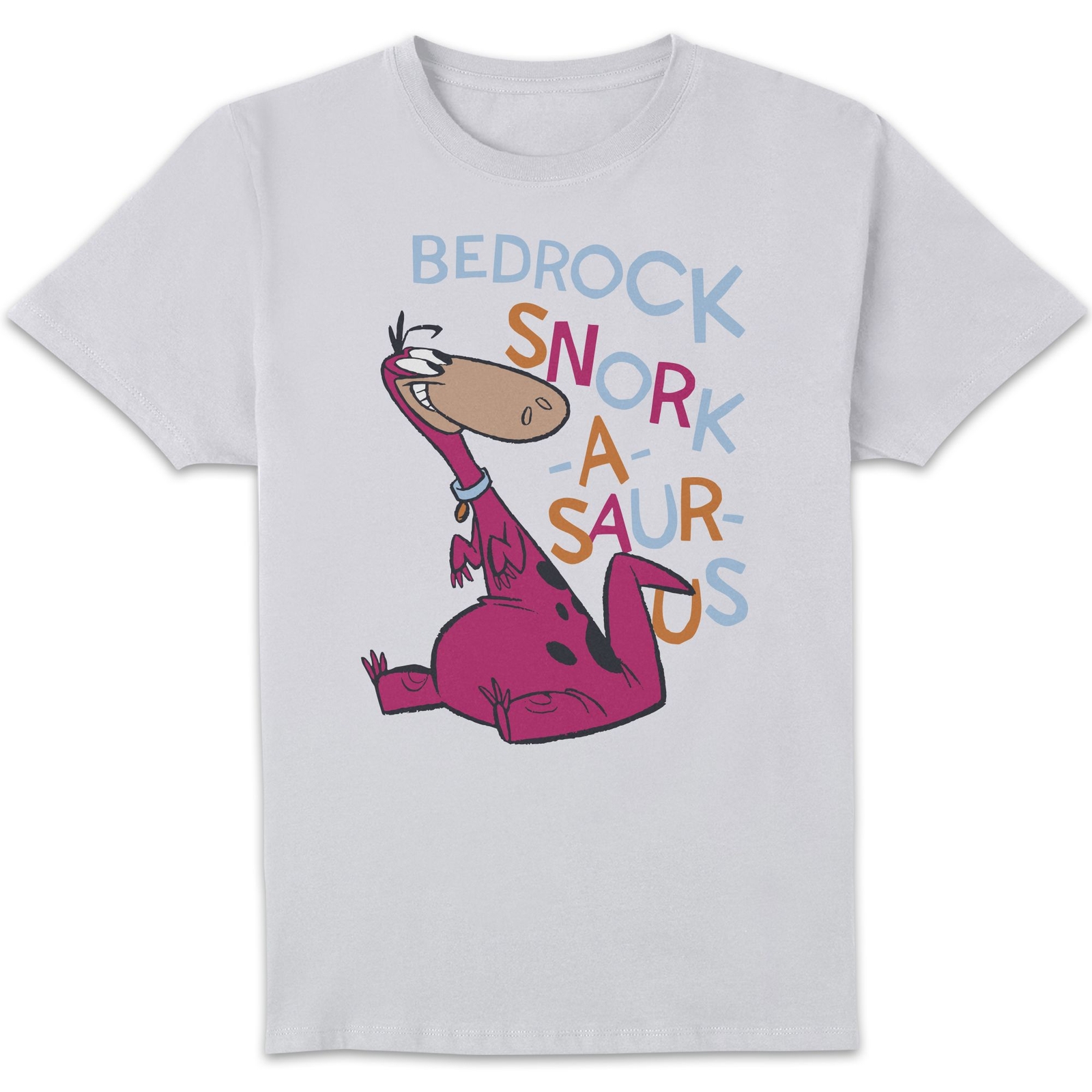 The Flintstones Bedrock Snork-A-Saur-Us Men's T-Shirt - White - S