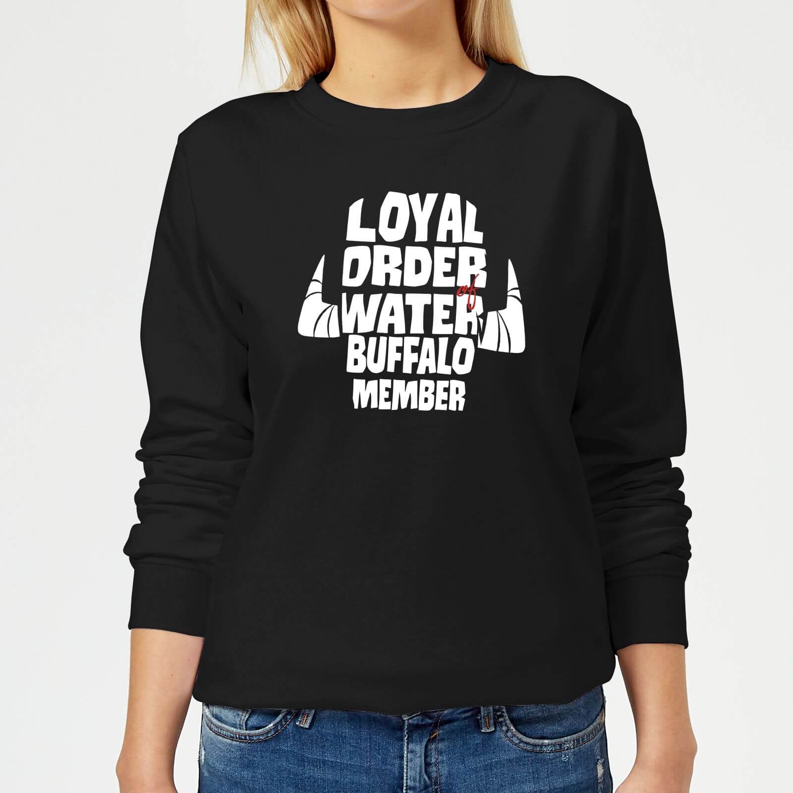 The Flintstones Loyal Order Of Water Buffalo Member Women's Sweatshirt - Black - XS - Black
