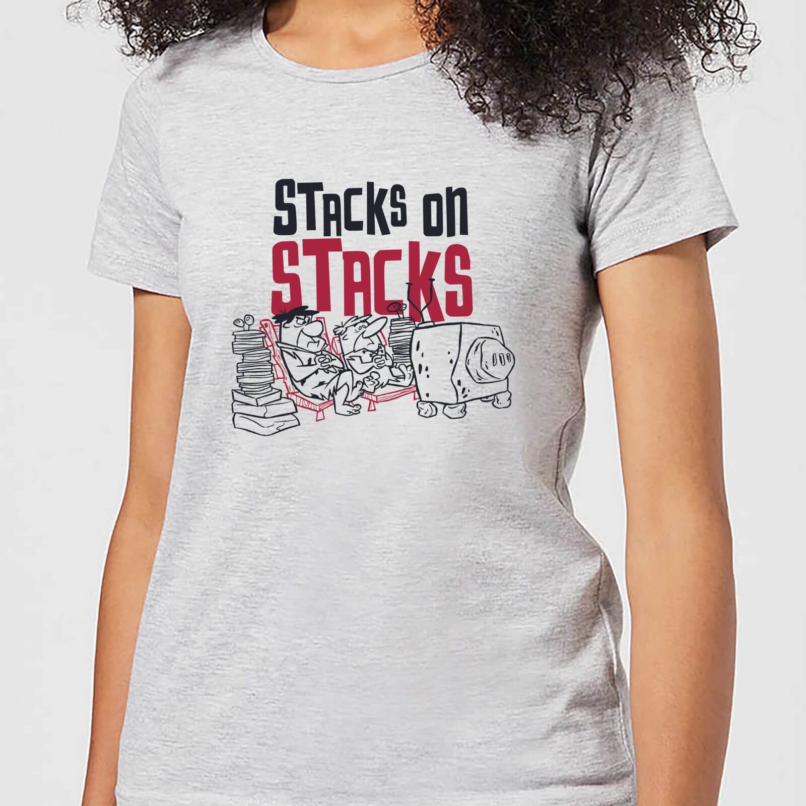 The Flintstones Stacks On Stacks Women's T-Shirt - Grey - S - Grey