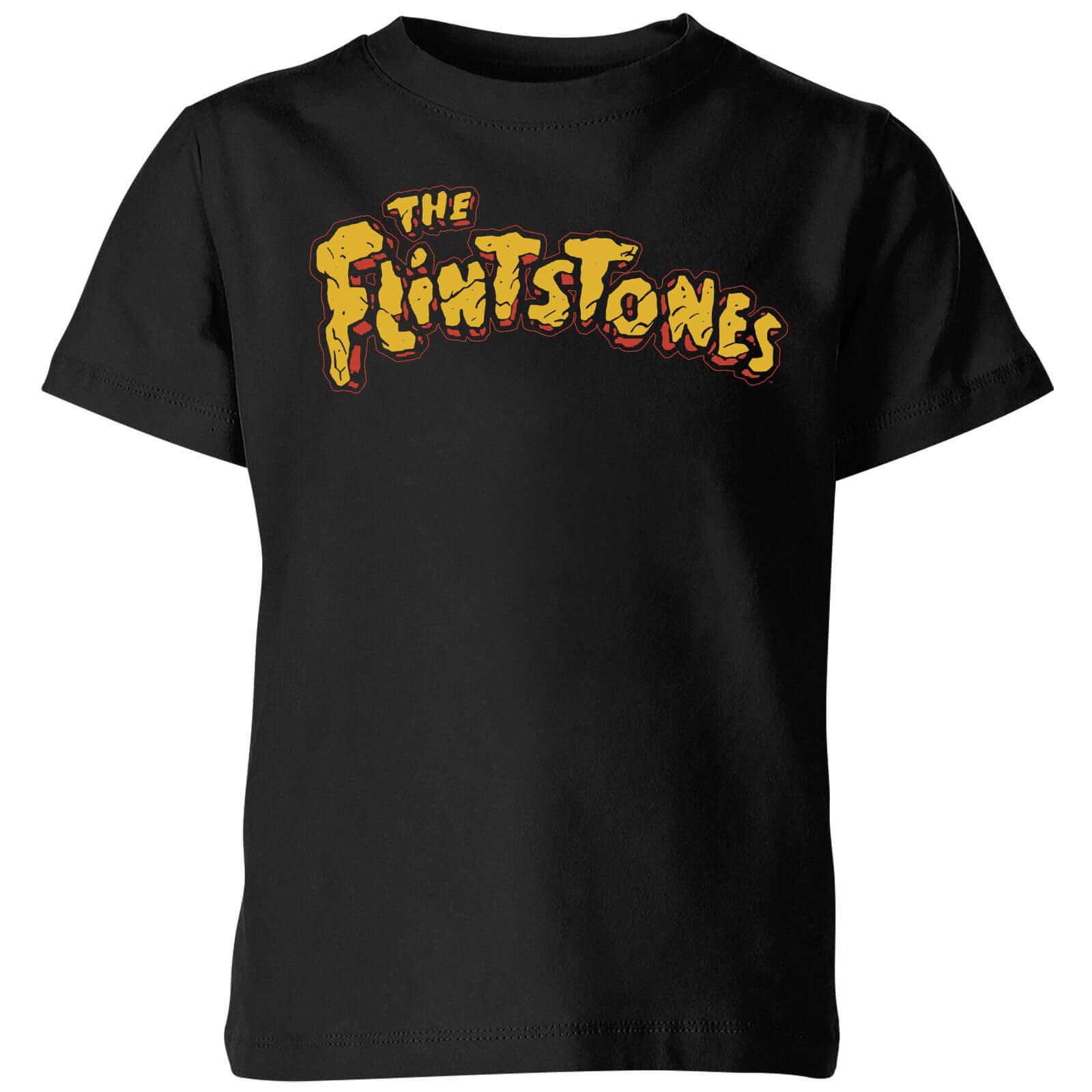 The Flintstones Logo Kids' T-Shirt - Black - 134/140 (9-10 jaar) - Zwart