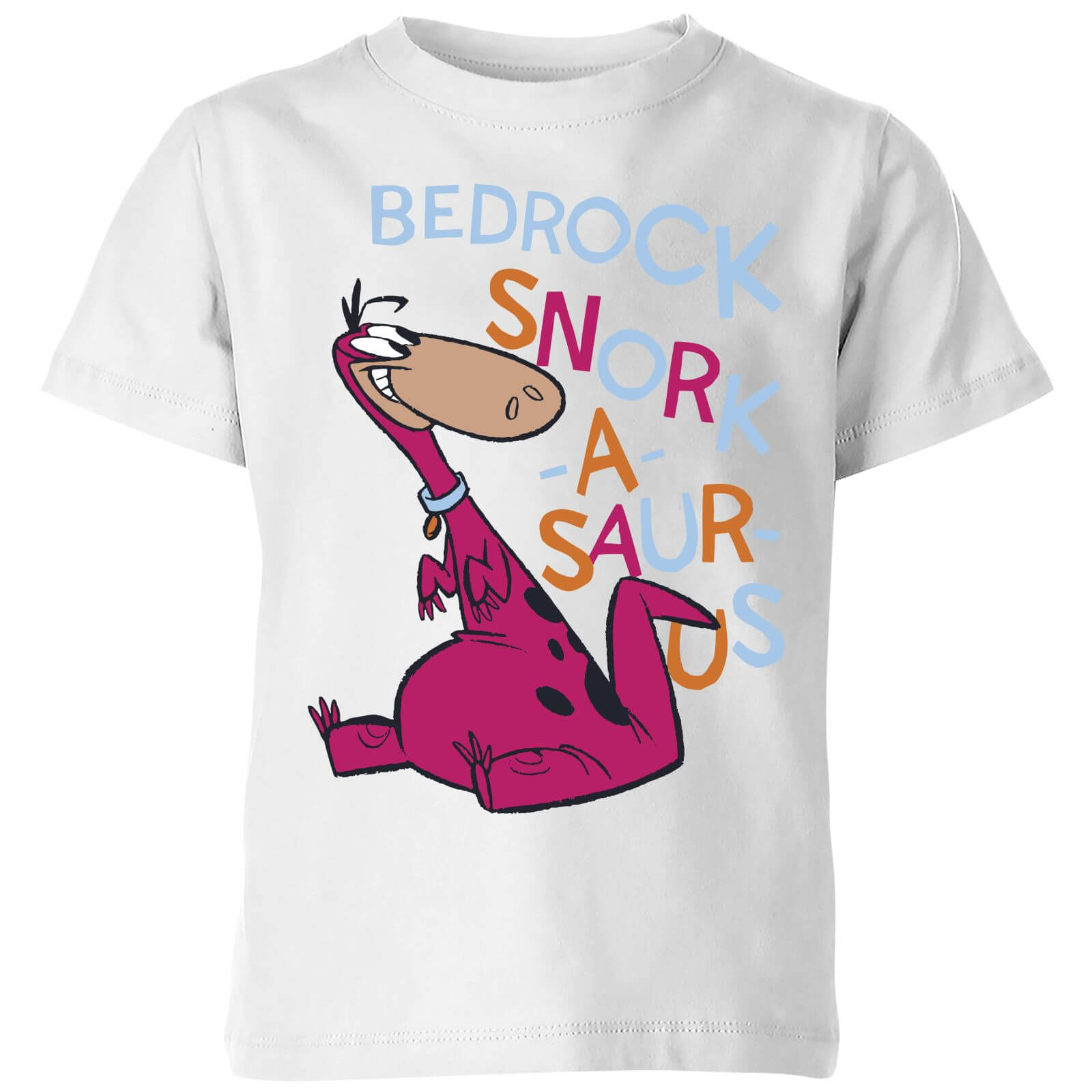 The Flintstones Bedrock Snork-A-Saur-Us Kids' T-Shirt - White - 146/152 (11-12 jaar) - Wit