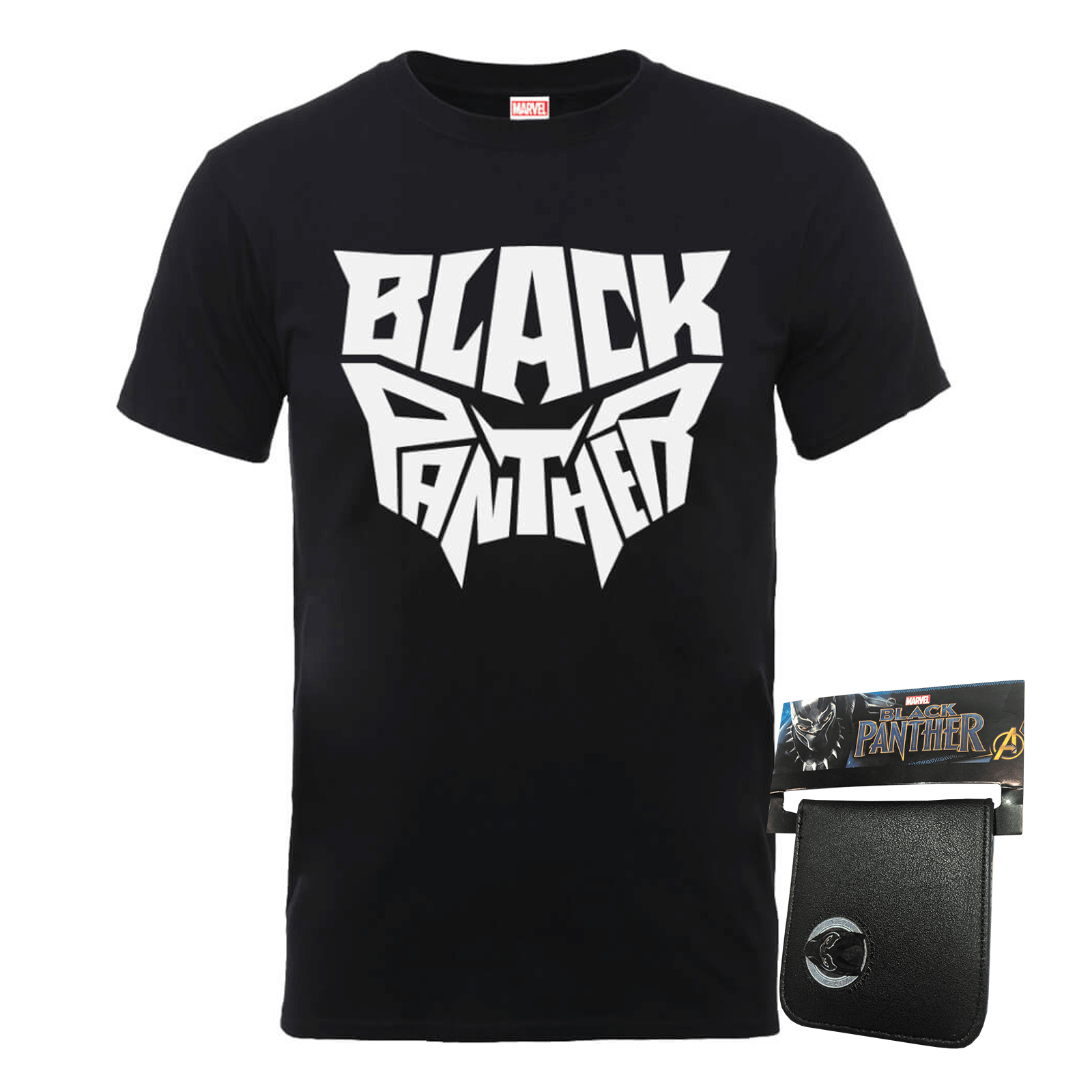 Black Panther T-Shirt & Wallet Bundle - Donna - M - Nero